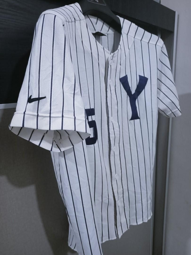 Nike Vintage Nike Japan Pinstripe Baseball Jersey #5 Y Logo Size US L / EU 52-54 / 3 - 2 Thumbnail