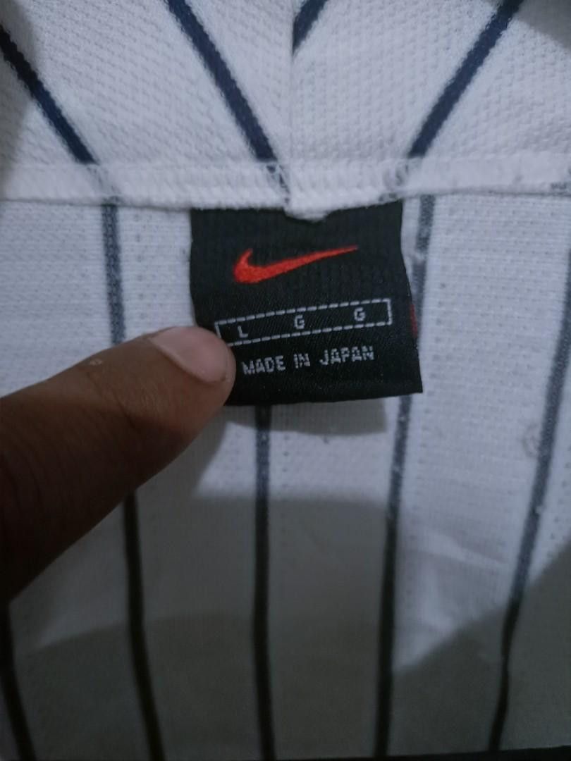 Nike Vintage Nike Japan Pinstripe Baseball Jersey #5 Y Logo Size US L / EU 52-54 / 3 - 7 Thumbnail