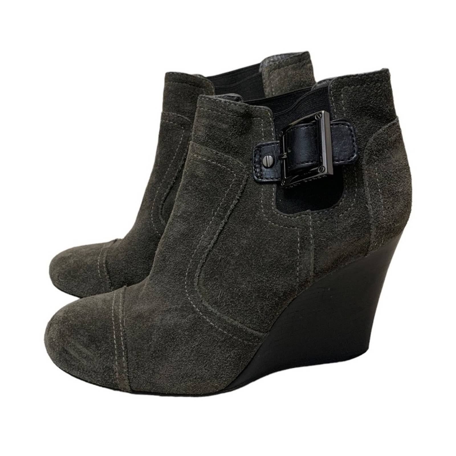 Tory Burch Grey Suede Deanna Ankle Boots