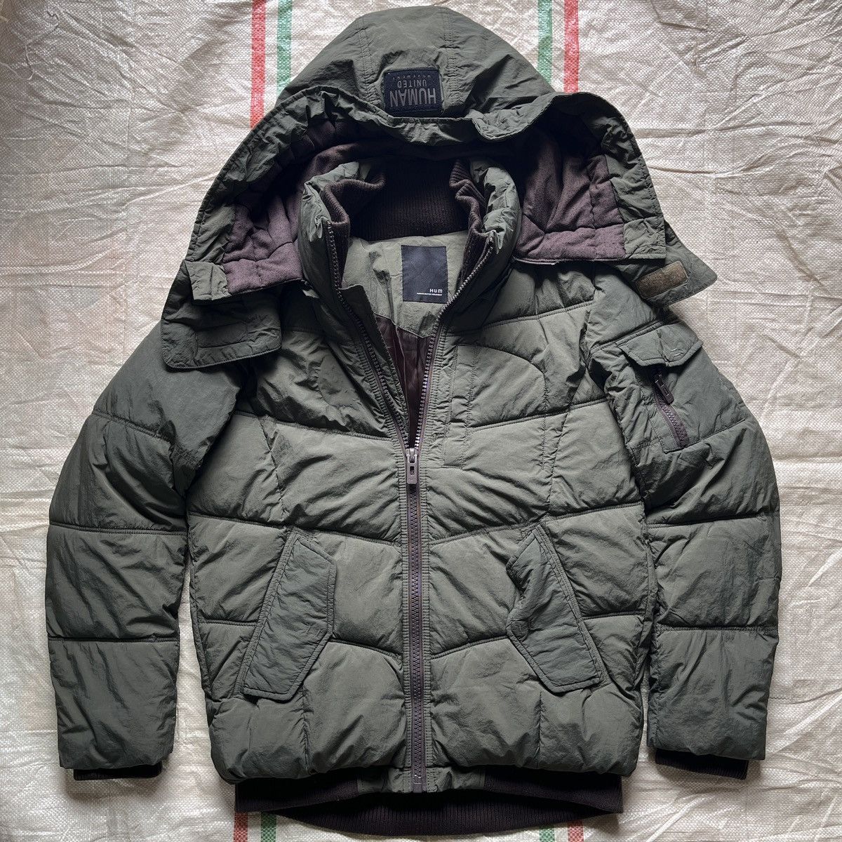 Japanese Brand GOA Human United Movement Puffer Jacket With Hoodie Size US M / EU 48-50 / 2 - 21 Thumbnail