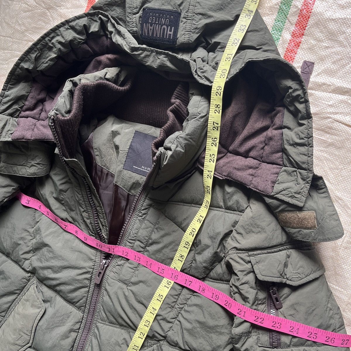 Japanese Brand GOA Human United Movement Puffer Jacket With Hoodie Size US M / EU 48-50 / 2 - 3 Thumbnail