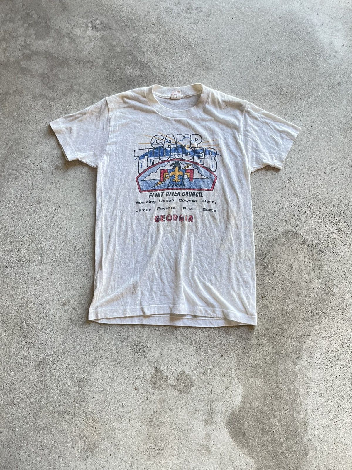Vintage 70s Boy Scout camp thunder Georgia t shirt