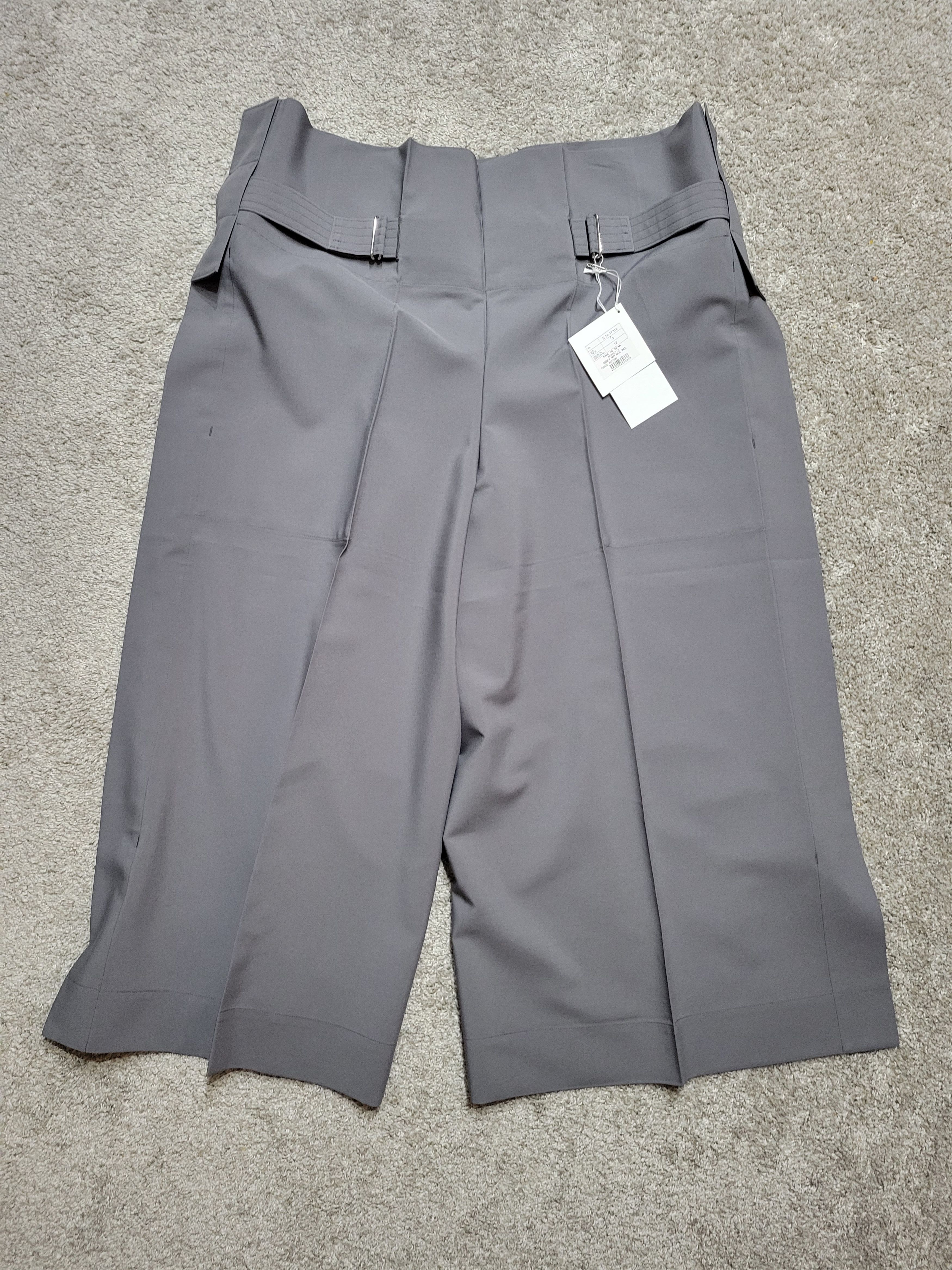 image of Issey Miyake Grey Tucked Trousers, Men's (Size 32)