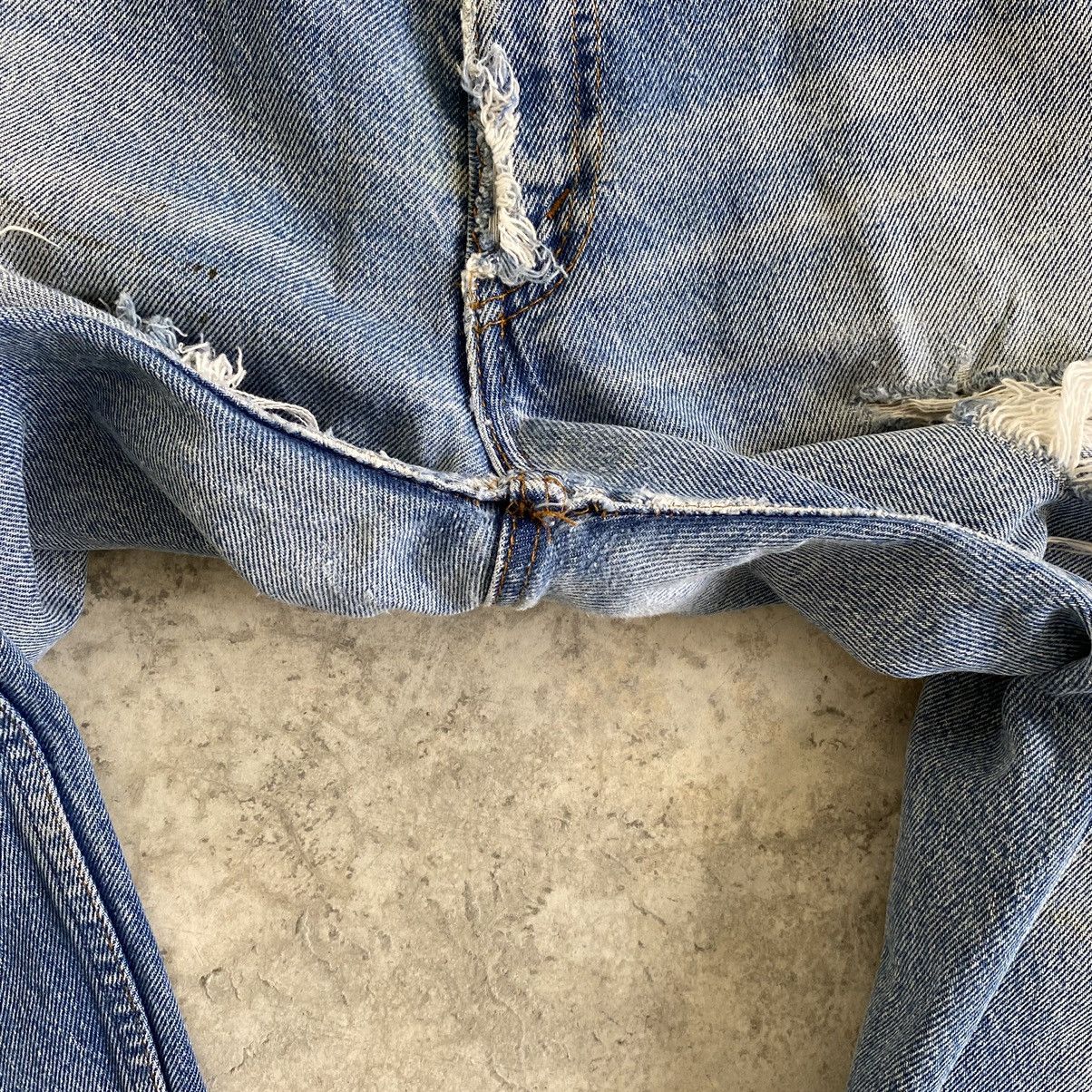 Levi's × Vintage Size 36x29.5 Vintage Levi's 505 Orange Tab Distressed Jeans Size US 36 / EU 52 - 7 Thumbnail