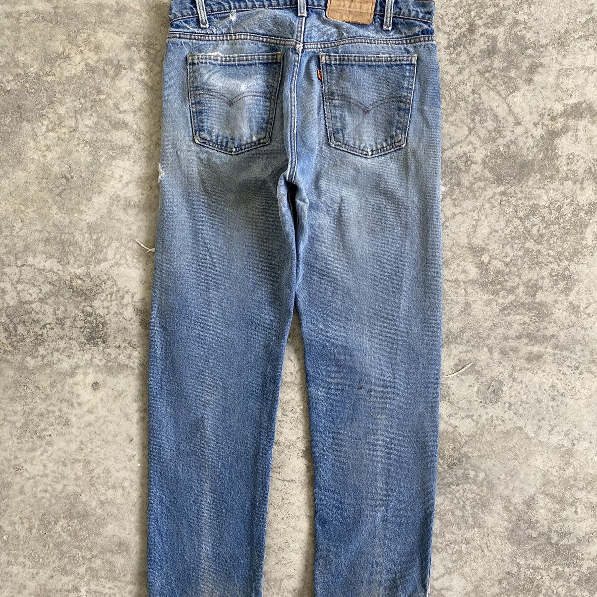 Levi's × Vintage Size 36x29.5 Vintage Levi's 505 Orange Tab Distressed Jeans Size US 36 / EU 52 - 13 Thumbnail
