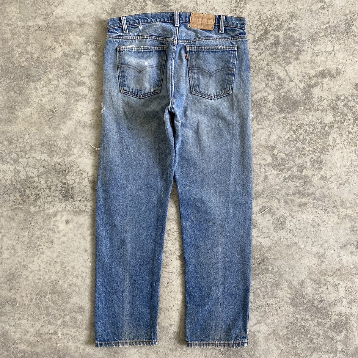 Levi's × Vintage Size 36x29.5 Vintage Levi's 505 Orange Tab Distressed Jeans Size US 36 / EU 52 - 10 Thumbnail