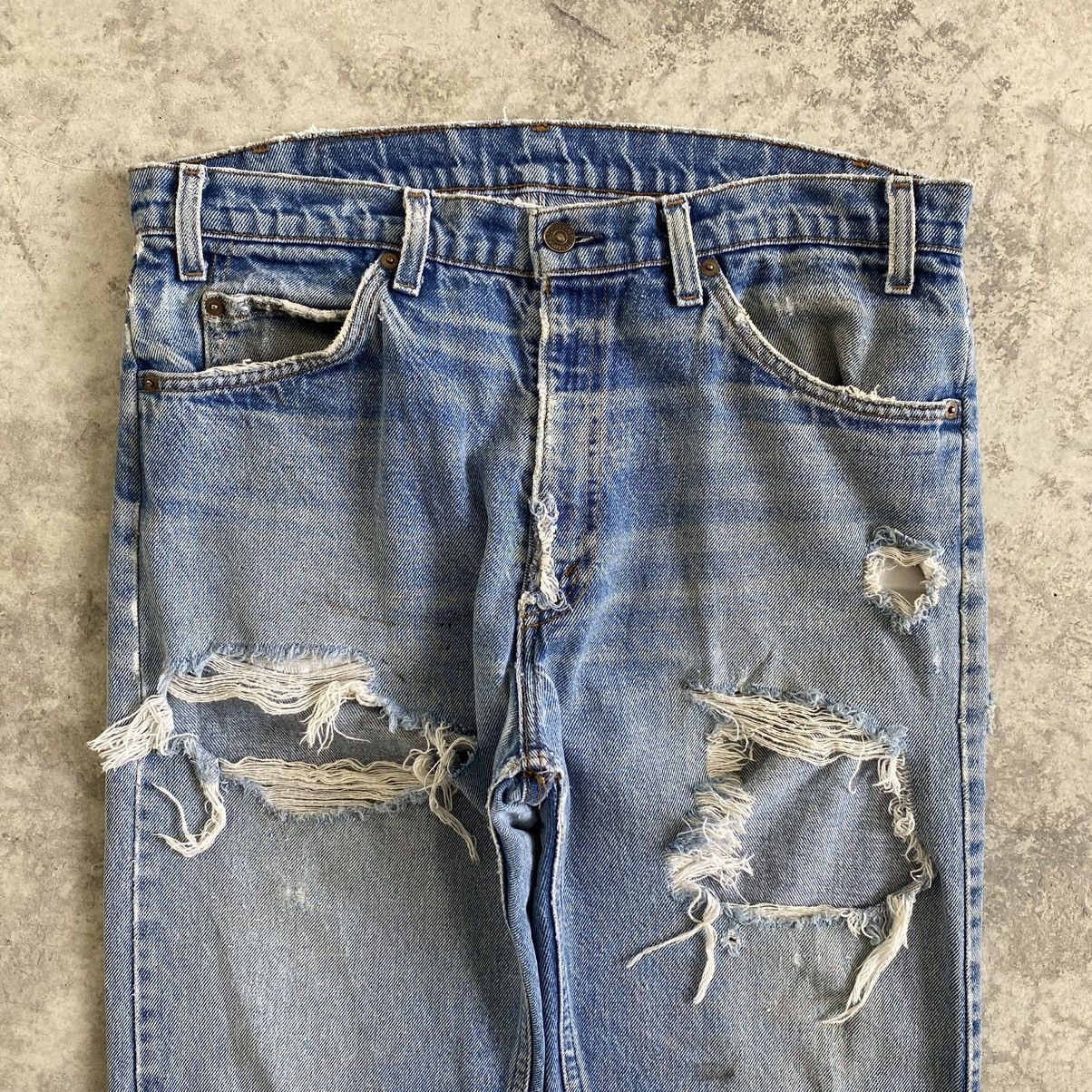 Levi's × Vintage Size 36x29.5 Vintage Levi's 505 Orange Tab Distressed Jeans Size US 36 / EU 52 - 6 Thumbnail