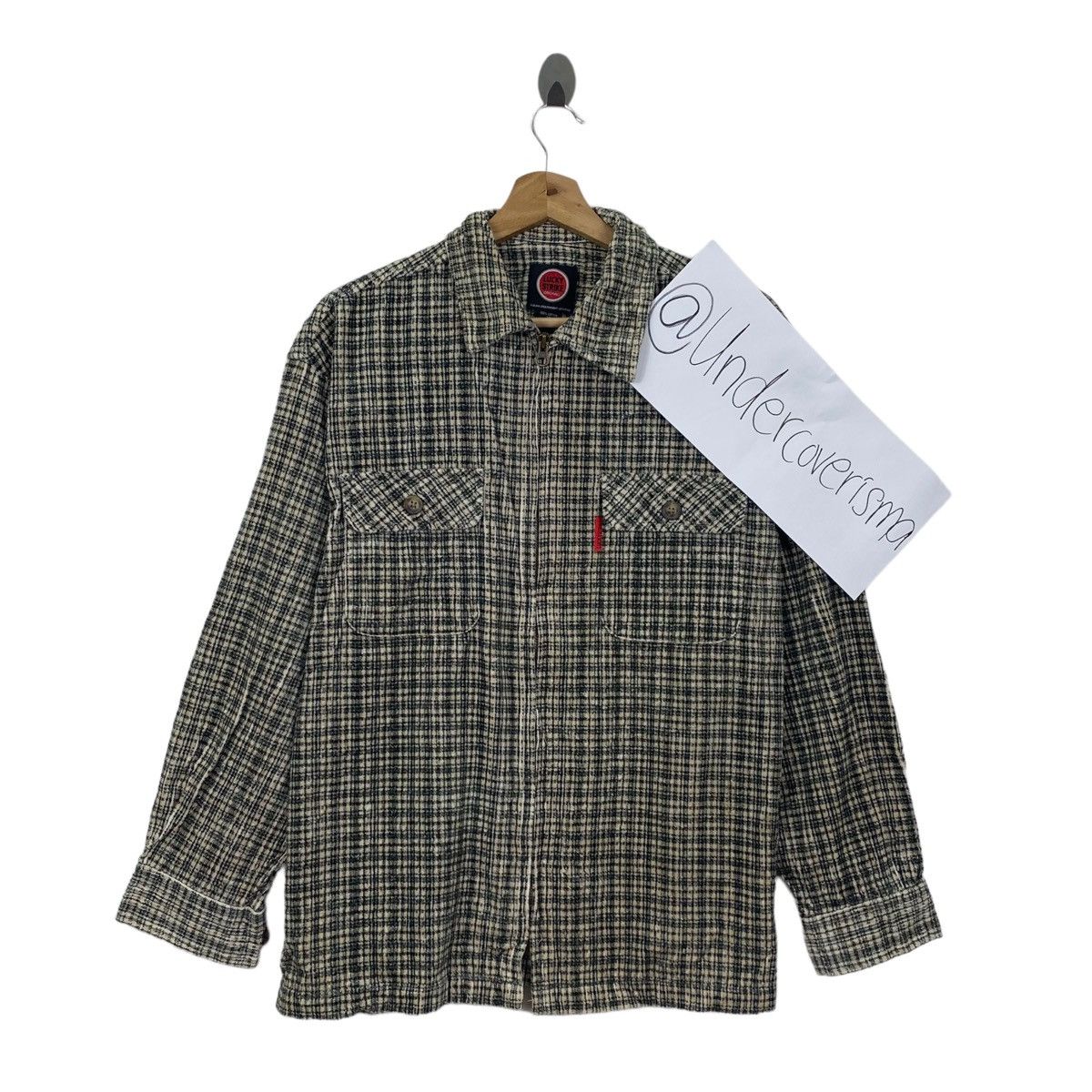 Vintage Vtg LUCKY STRIKE Check Tartan Brown Button Up Pocket Shirt Size US M / EU 48-50 / 2 - 1 Thumbnail