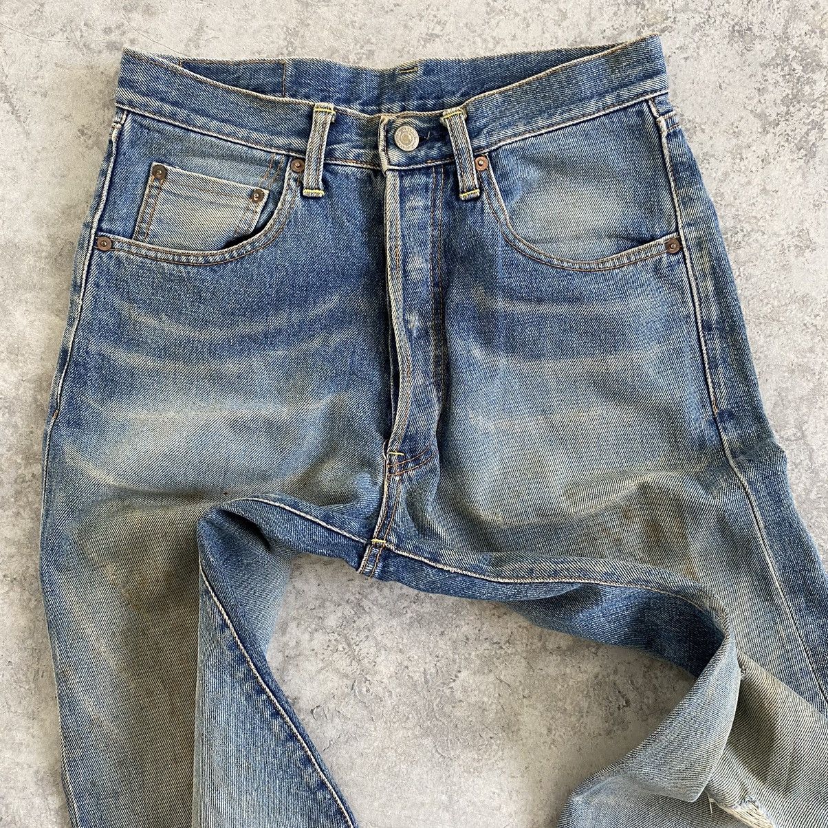 Studio D'Artisan VTG Studio D’Artisan Faded Blue Ripped Dirty Selvedge Jeans Size US 29 - 10 Thumbnail