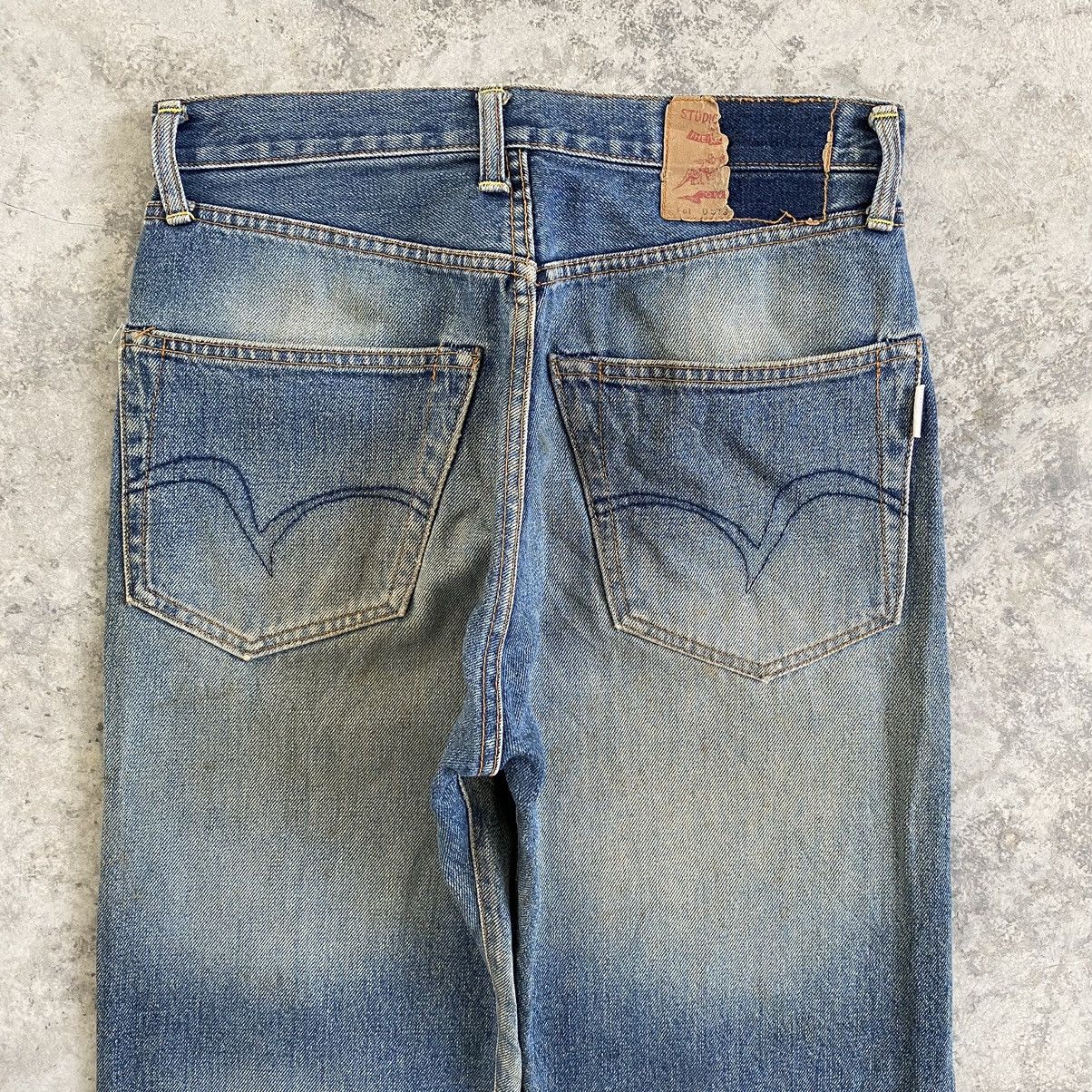 Studio D'Artisan VTG Studio D’Artisan Faded Blue Ripped Dirty Selvedge Jeans Size US 29 - 15 Thumbnail