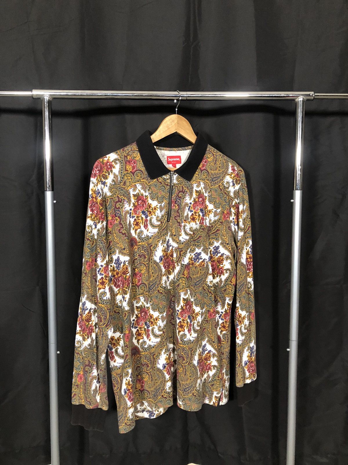 Supreme Supreme FW17 Paisley Floral L/S Polo Shirt | Grailed