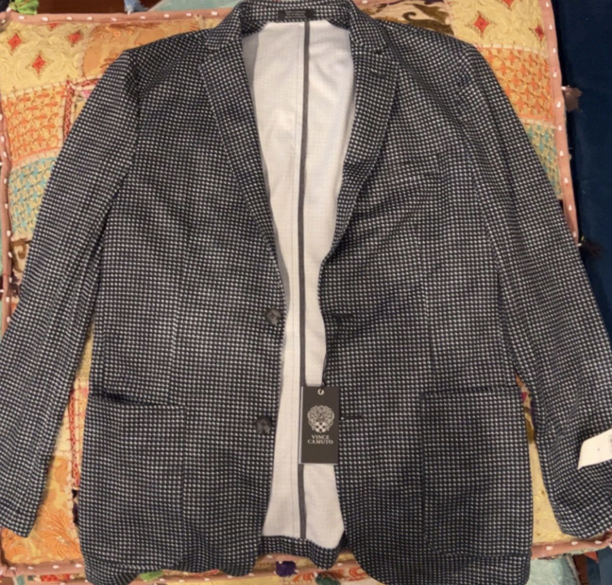 Vince Camuto Vince Camuto Men s Quilted Jacket with Plaid Yoke Grailed