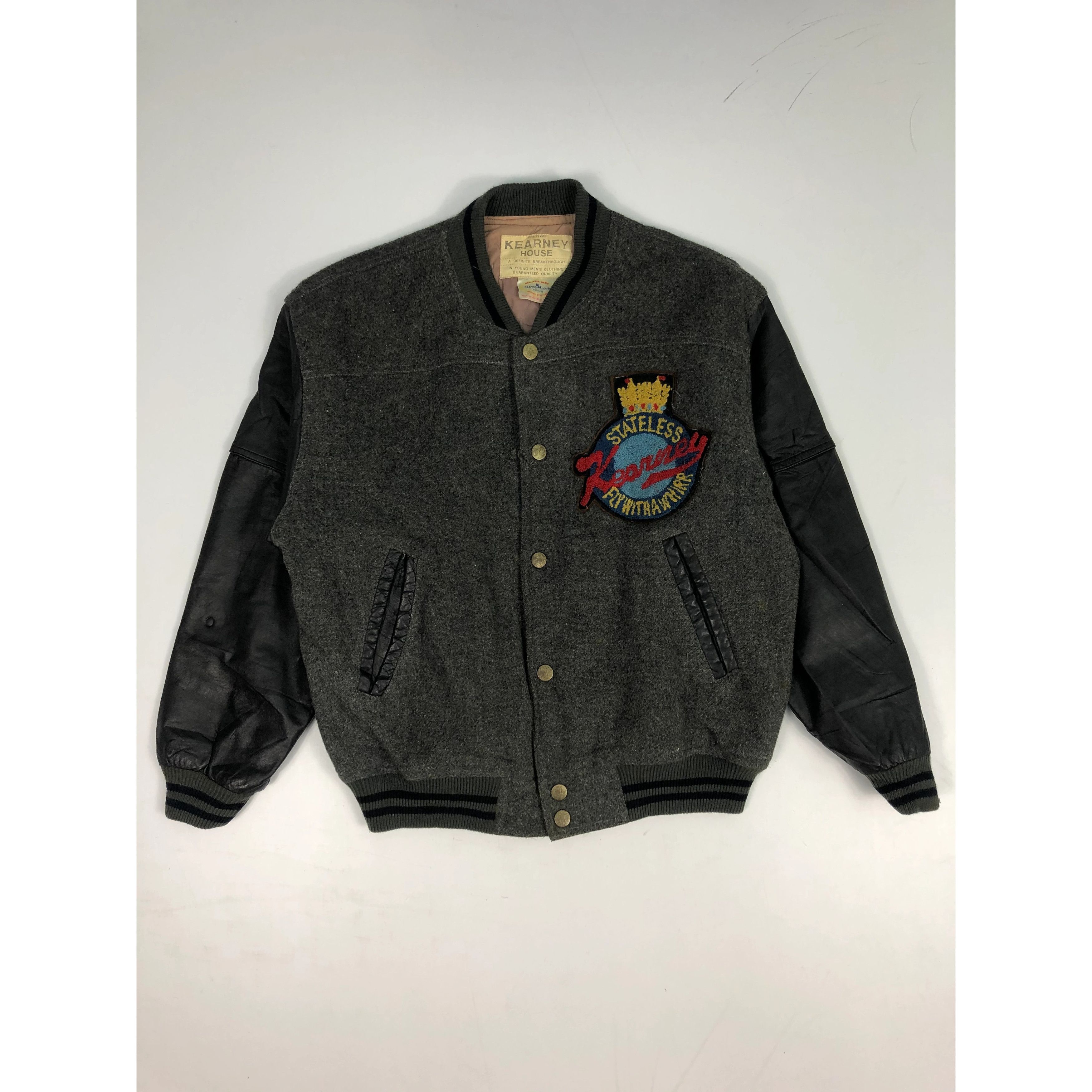 Japanese Brand Vintage Leather Varsity Jacket Japanese Brand V0046 Size US L / EU 52-54 / 3 - 1 Thumbnail