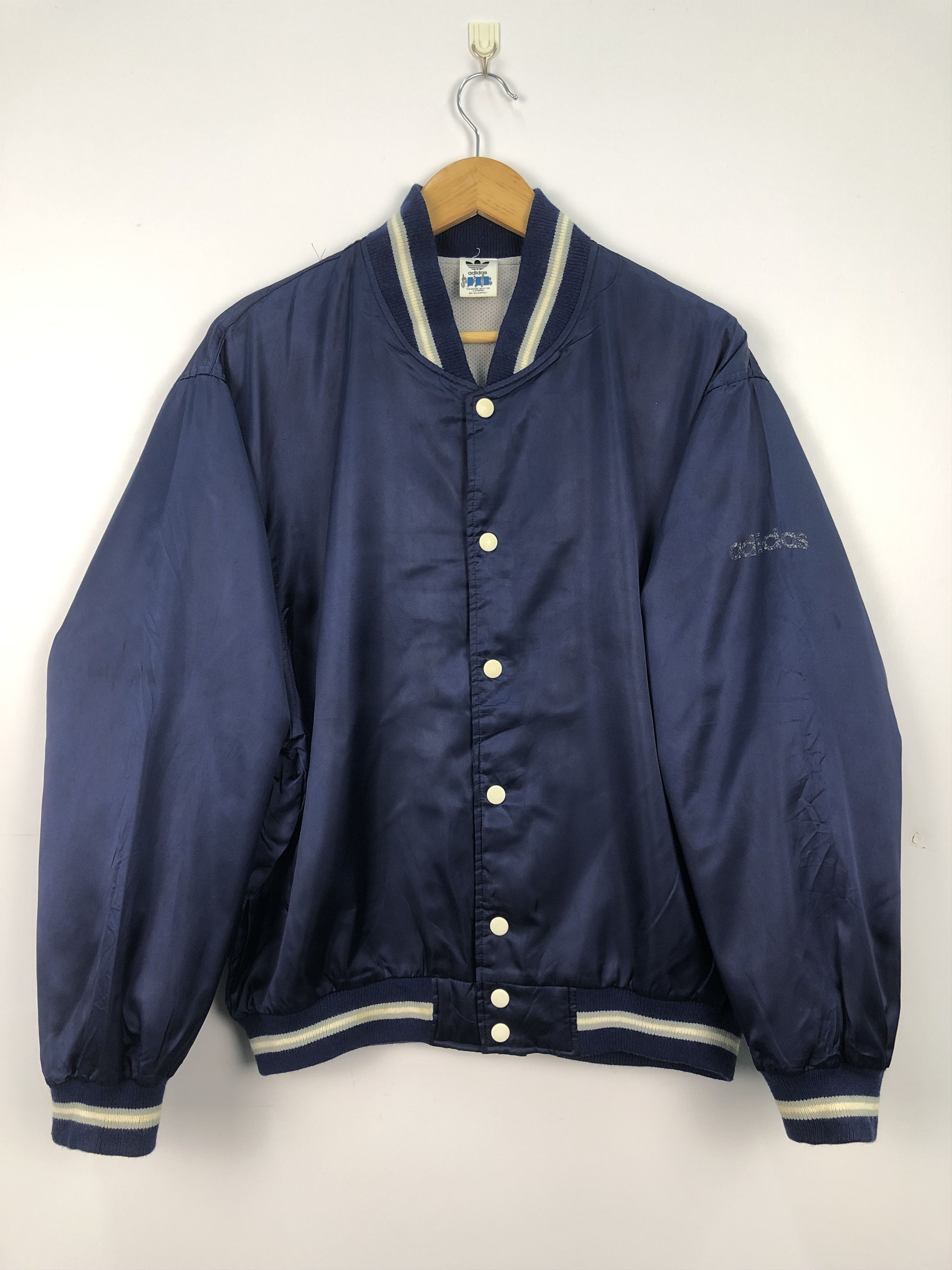 Adidas Vintage 90s Varsity Jacket Adidas Big Logo J0086 Size US L / EU 52-54 / 3 - 1 Thumbnail