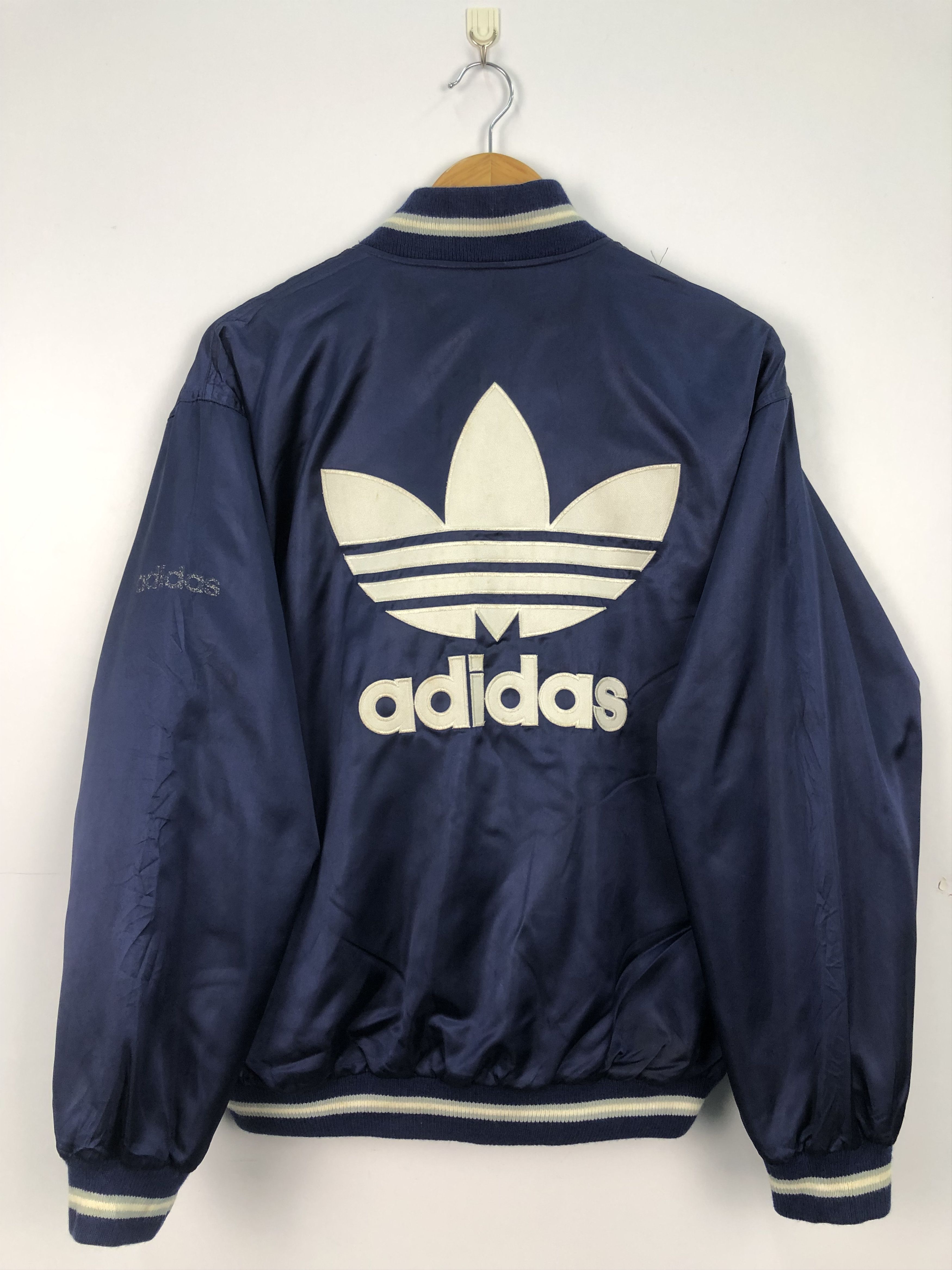 Adidas Vintage 90s Varsity Jacket Adidas Big Logo J0086 Size US L / EU 52-54 / 3 - 2 Thumbnail