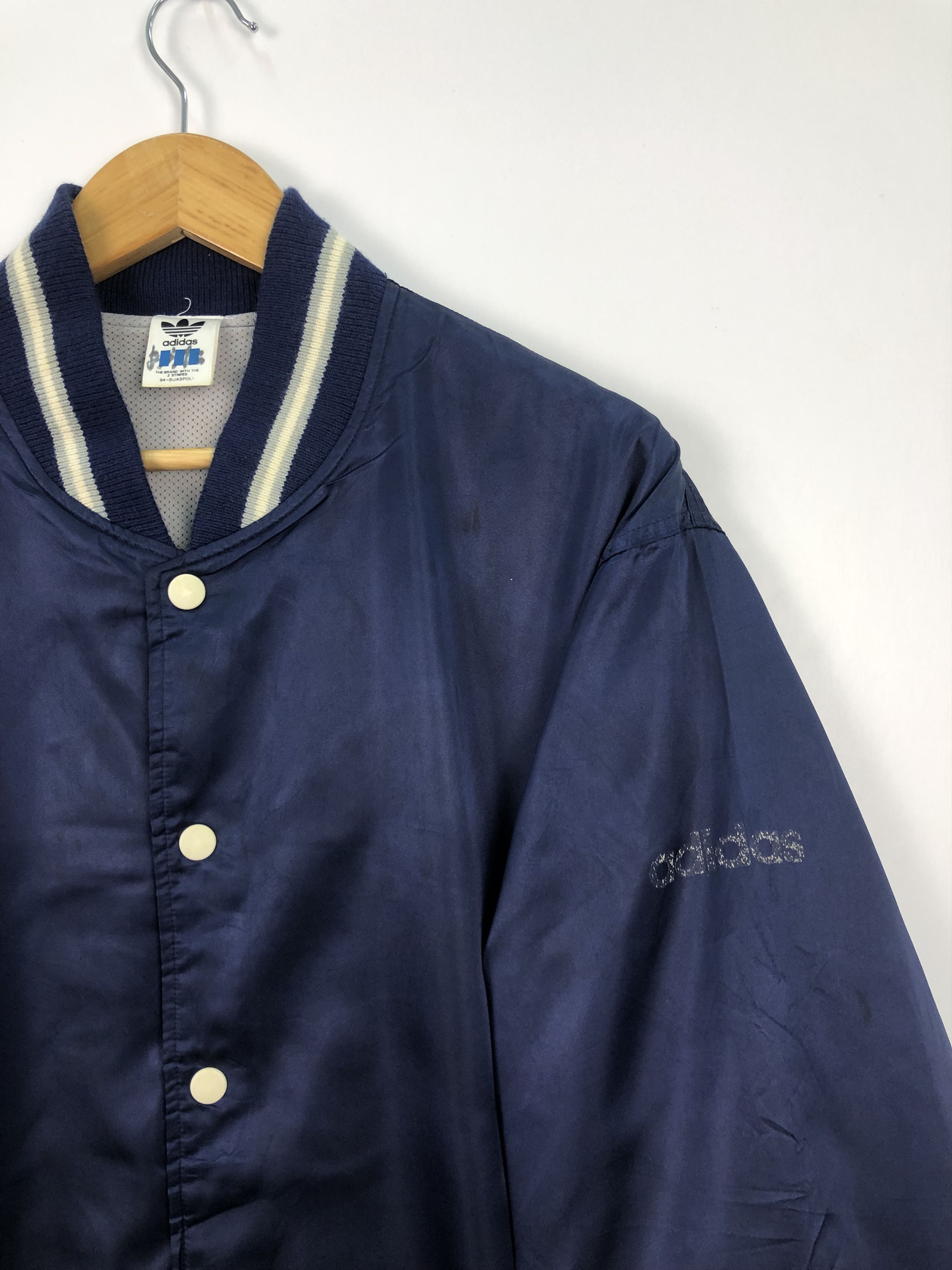 Adidas Vintage 90s Varsity Jacket Adidas Big Logo J0086 Size US L / EU 52-54 / 3 - 3 Thumbnail