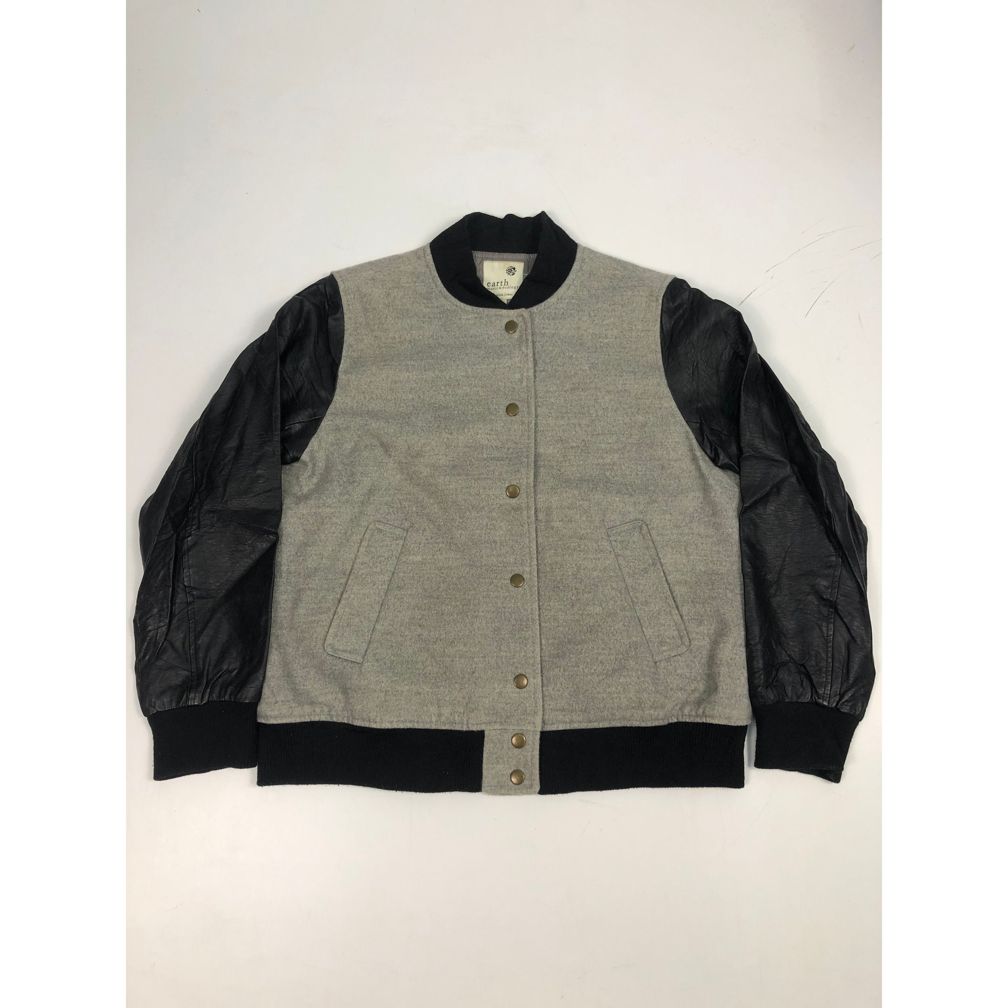 Vintage Vintage 90s Japanese Brand Varsity Jacket Gray V0091 Size US M / EU 48-50 / 2 - 1 Thumbnail