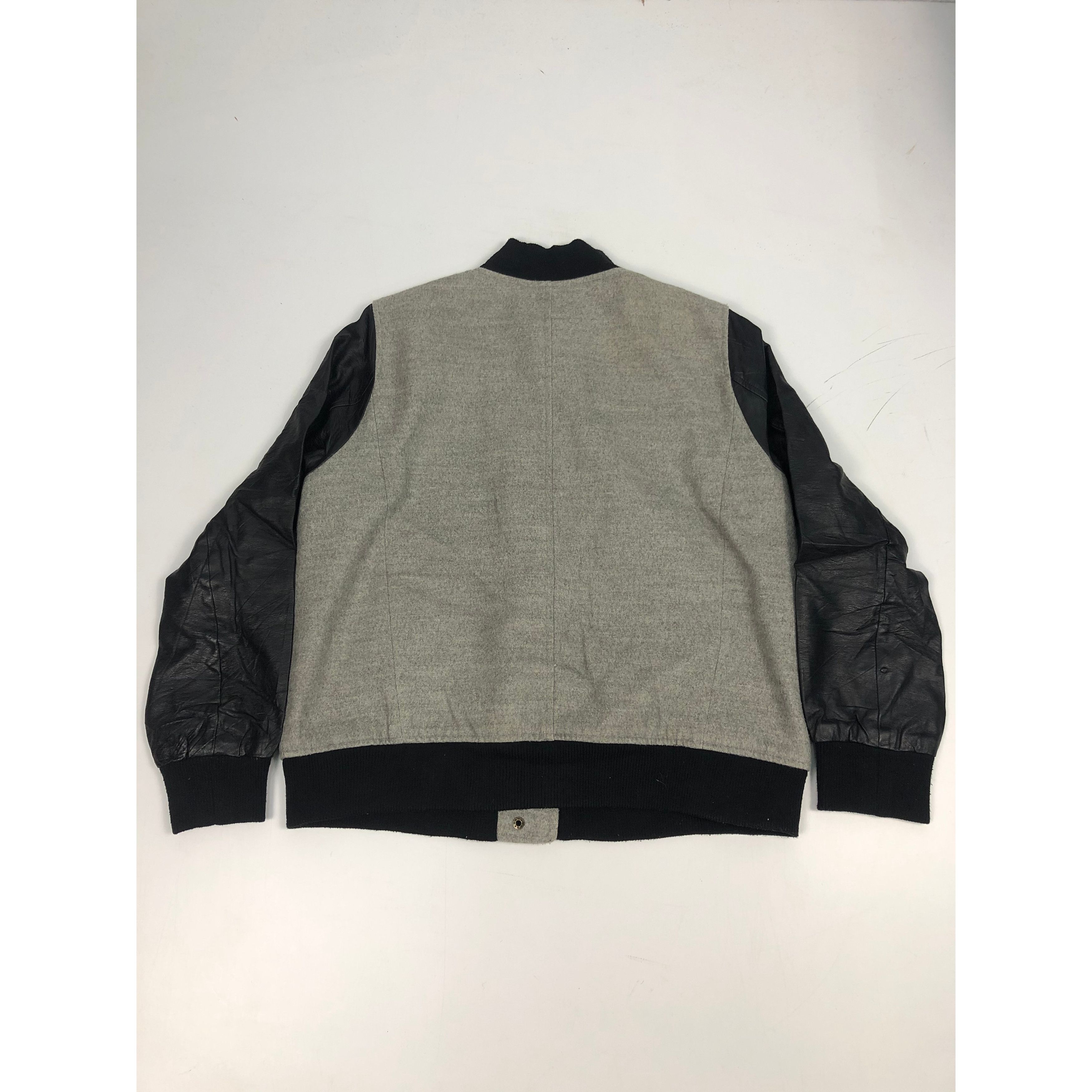 Vintage Vintage 90s Japanese Brand Varsity Jacket Gray V0091 Size US M / EU 48-50 / 2 - 2 Thumbnail