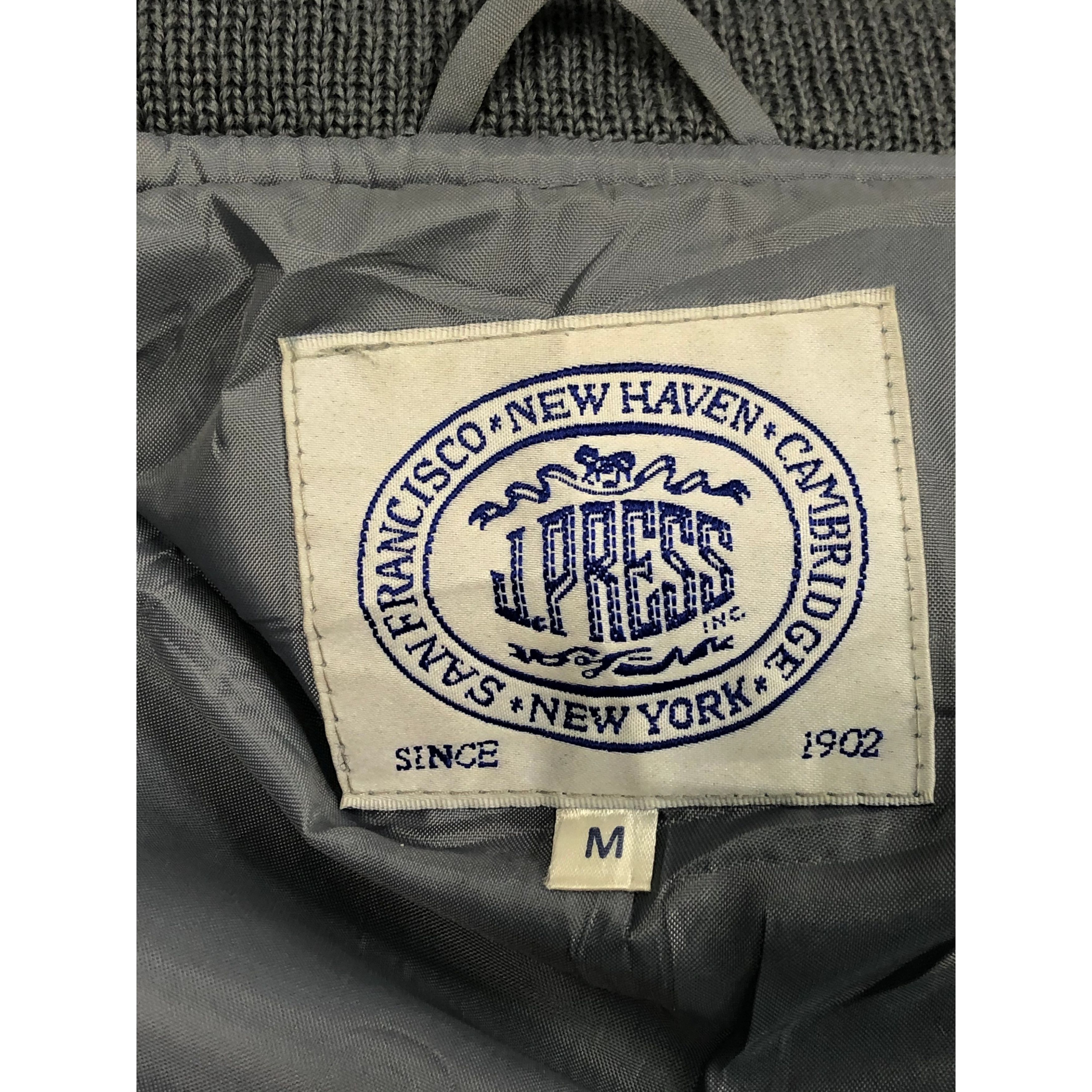Japanese Brand Vintage 90s J Press Leather Varsity Jacket Gray V0090 Size US M / EU 48-50 / 2 - 8 Thumbnail