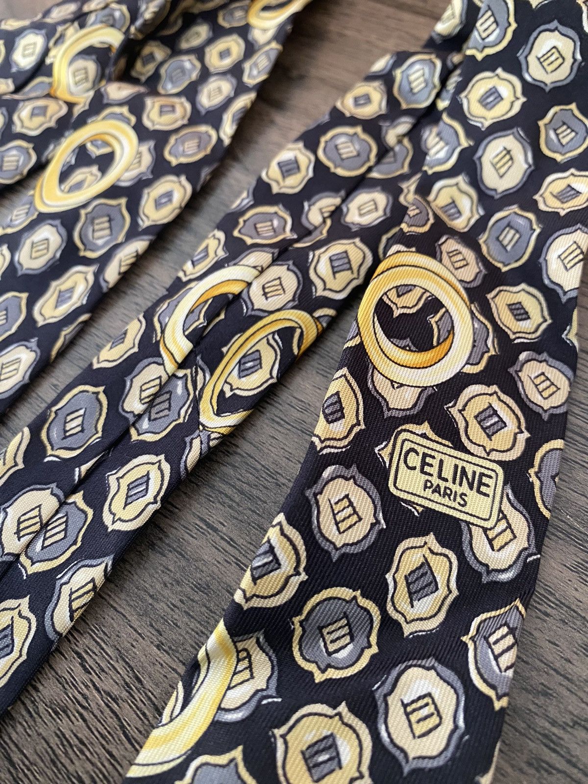 Celine 90s VTG CELINE 100% SILK NECK TIE Size ONE SIZE - 4 Thumbnail