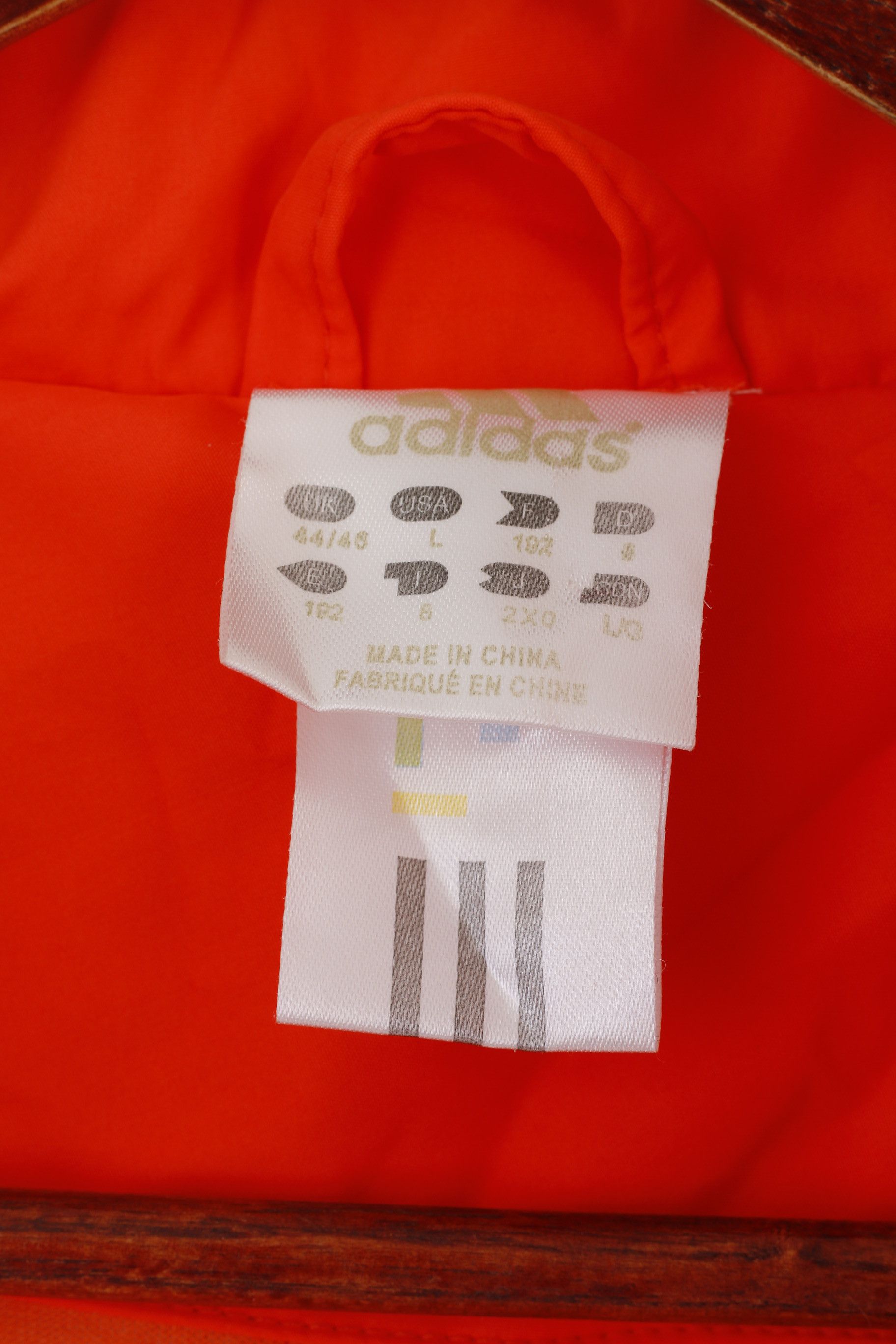 Adidas Adidas Men L 182 Jacket Orange Vintage Hooded Top 5889 Size US L / EU 52-54 / 3 - 6 Thumbnail