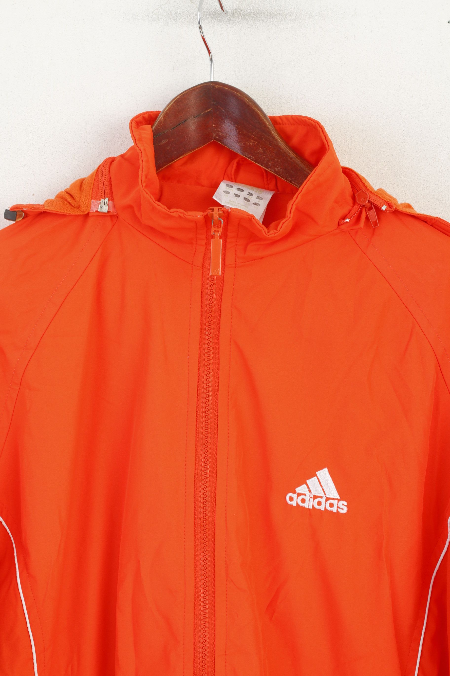 Adidas Adidas Men L 182 Jacket Orange Vintage Hooded Top 5889 Size US L / EU 52-54 / 3 - 3 Thumbnail