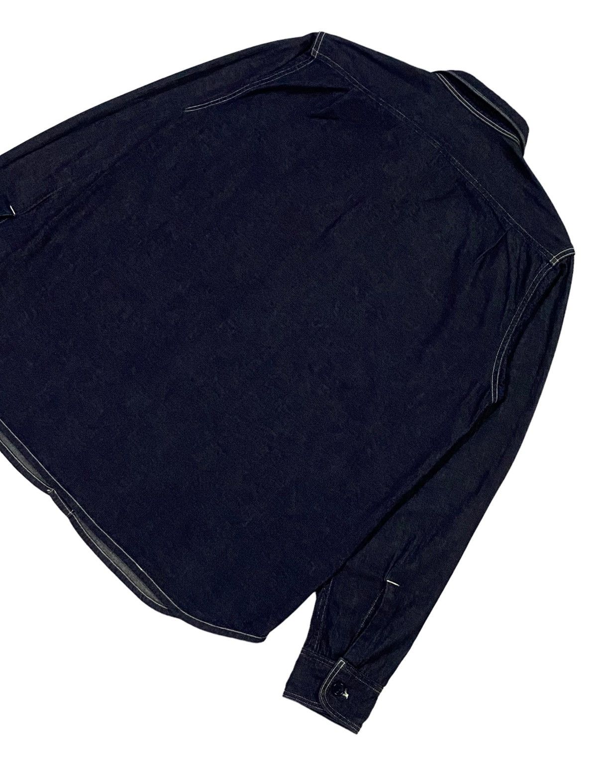 Kapital Kapital Indigo Selvedge Denim Work Shirt Bottom Ups Size US M / EU 48-50 / 2 - 19 Thumbnail