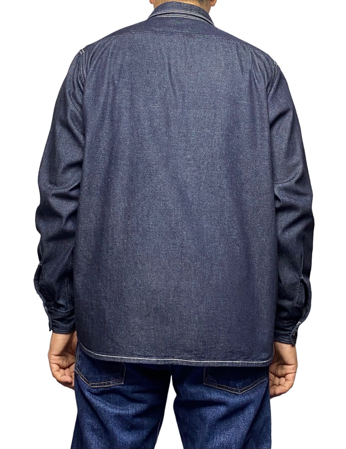 Kapital Kapital Indigo Selvedge Denim Work Shirt Bottom Ups Size US M / EU 48-50 / 2 - 4 Thumbnail