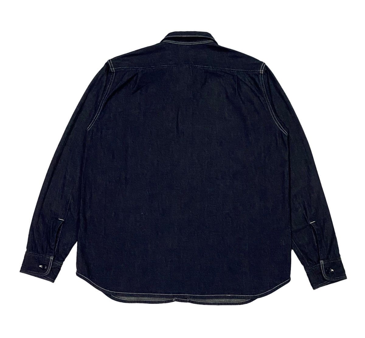 Kapital Kapital Indigo Selvedge Denim Work Shirt Bottom Ups Size US M / EU 48-50 / 2 - 23 Thumbnail