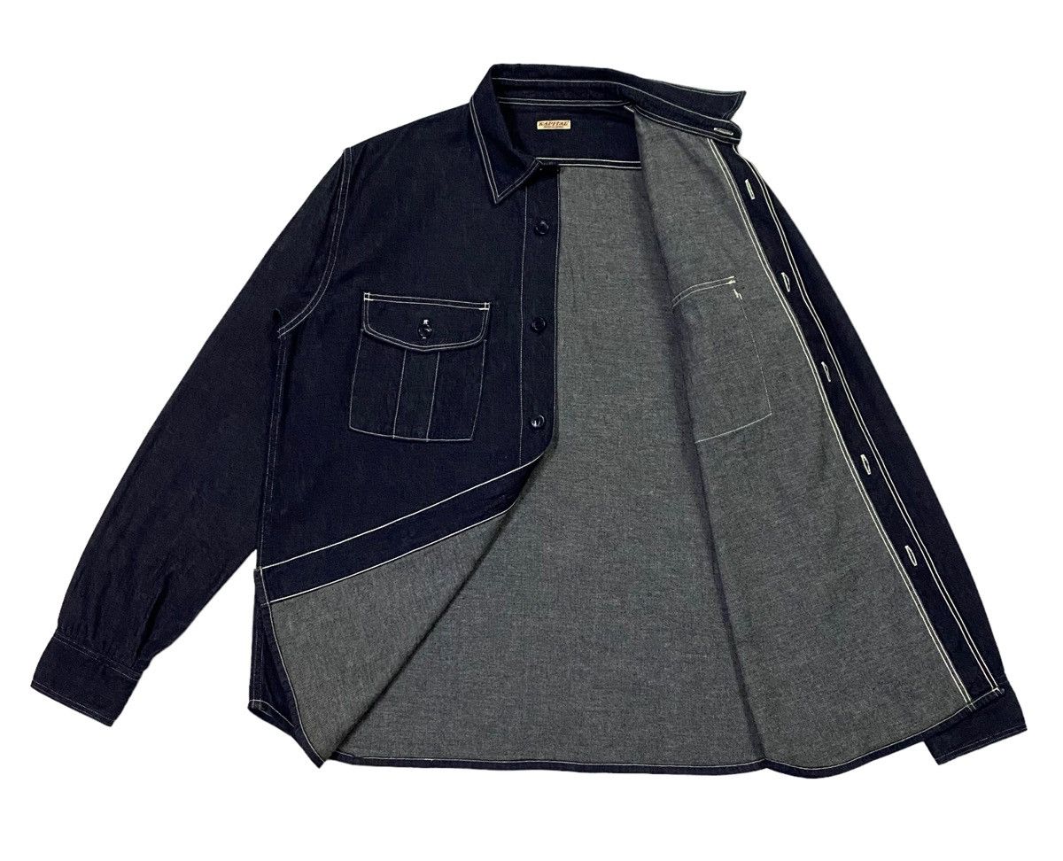 Kapital Kapital Indigo Selvedge Denim Work Shirt Bottom Ups Size US M / EU 48-50 / 2 - 20 Thumbnail