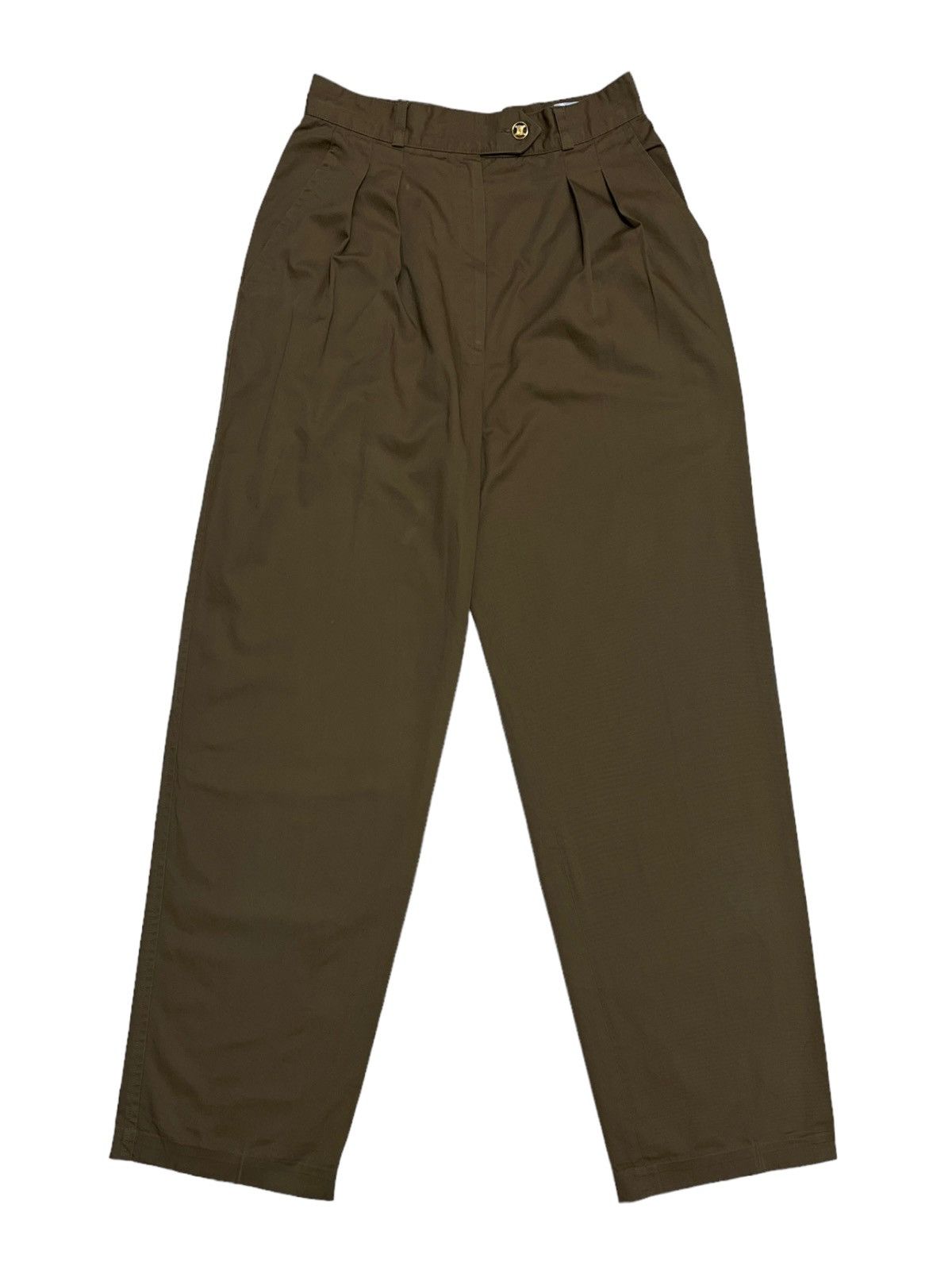 Designer Celine Trouser Pant Gold Button