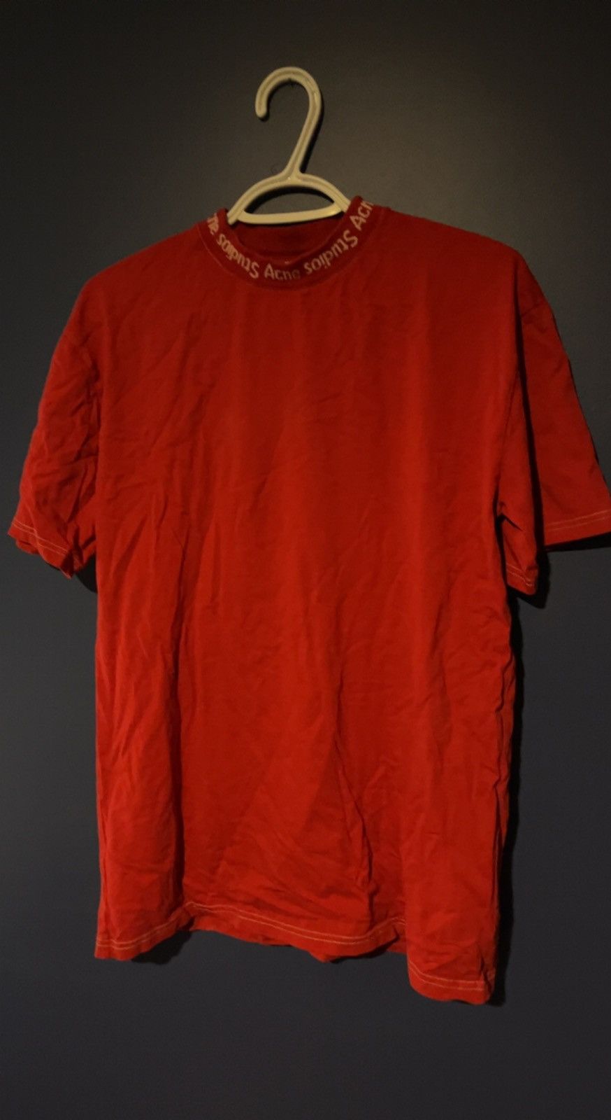 Acne studios short sleeve mock neck t shirt