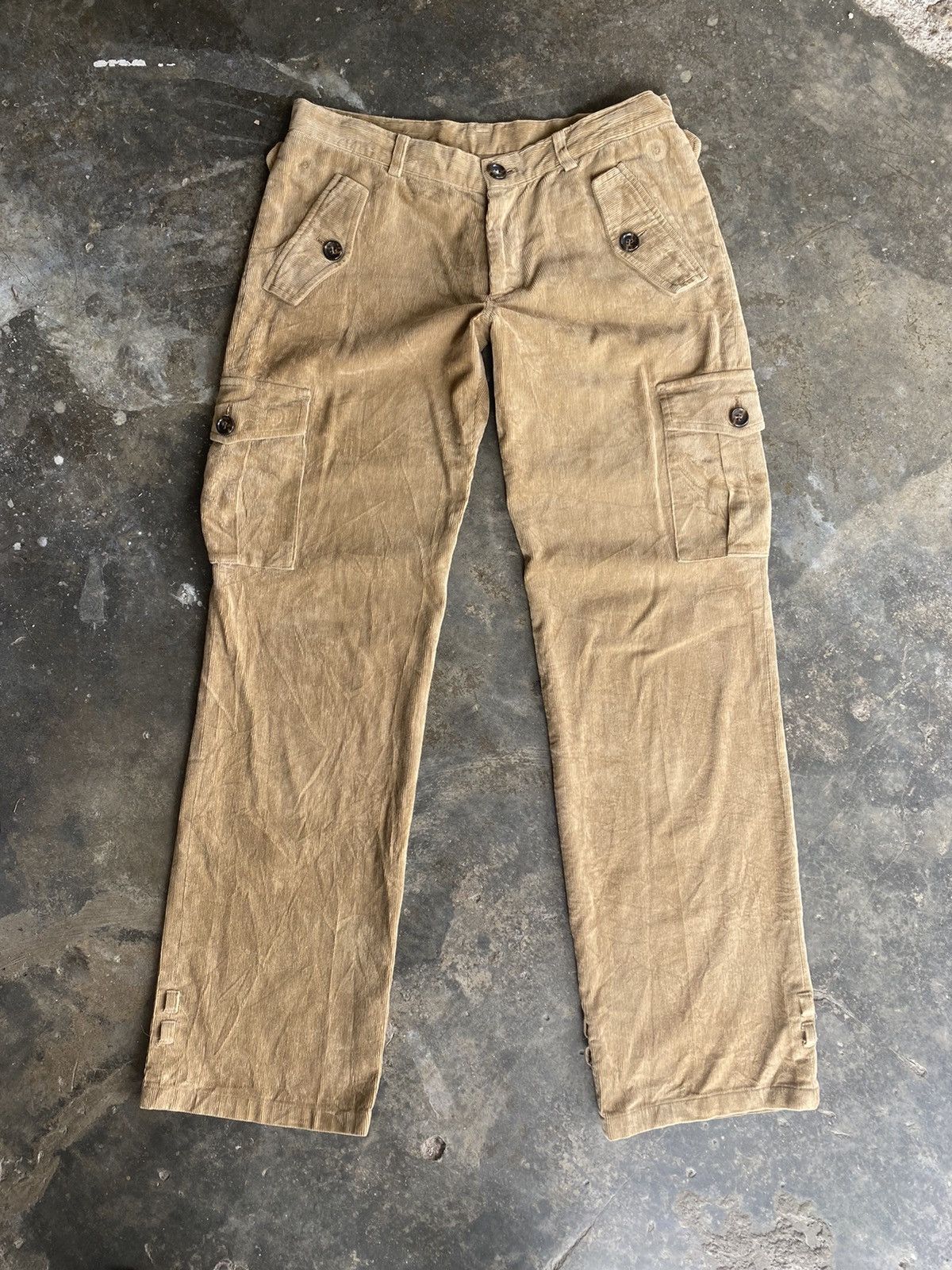 Japanese Brand × Vintage Last Note Coduroy Cargo Pants Size US 31 - 1 Thumbnail