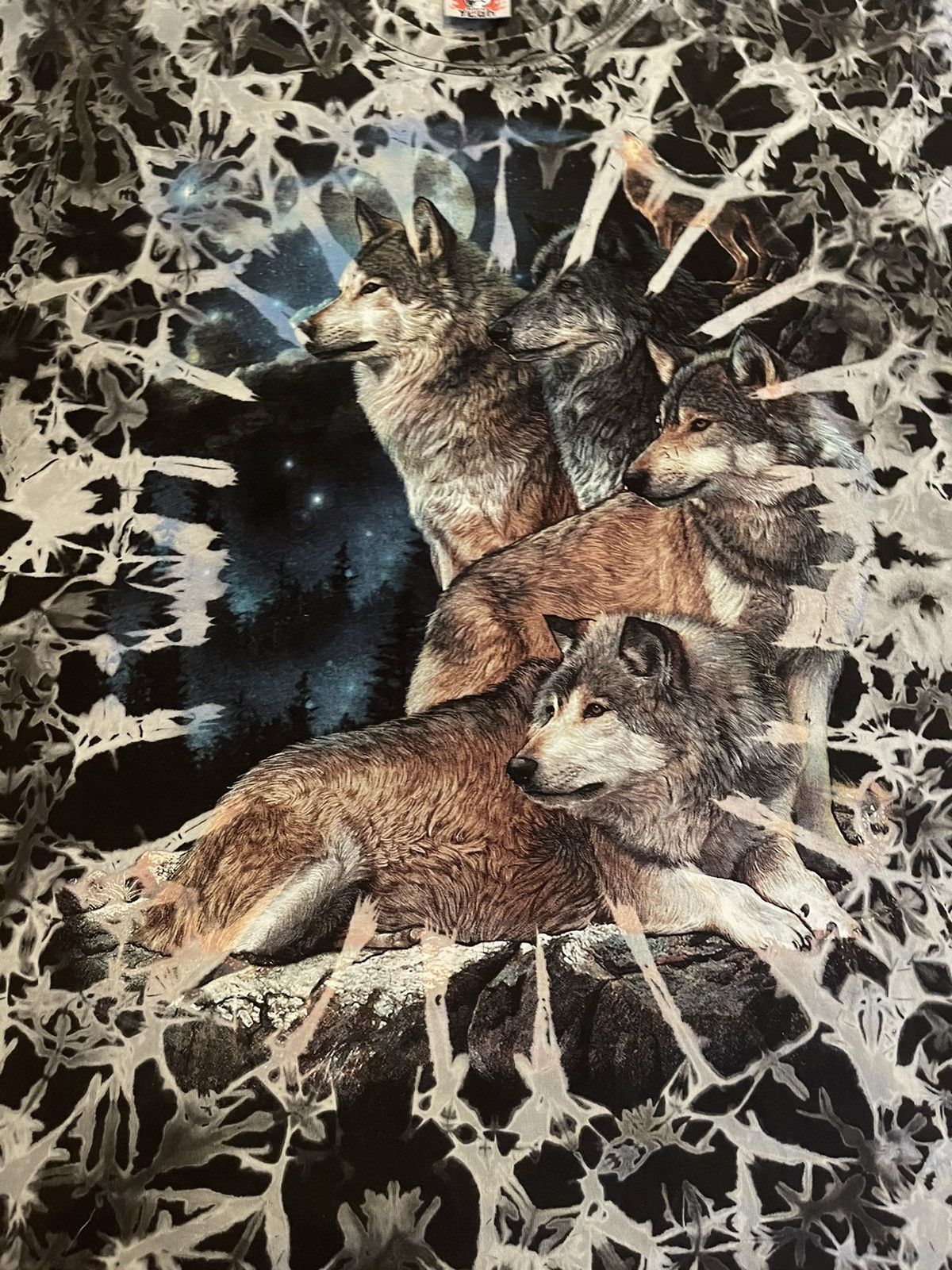 Vintage Vintage 90s Tie dye Wolf t-shirt Size US M / EU 48-50 / 2 - 2 Thumbnail