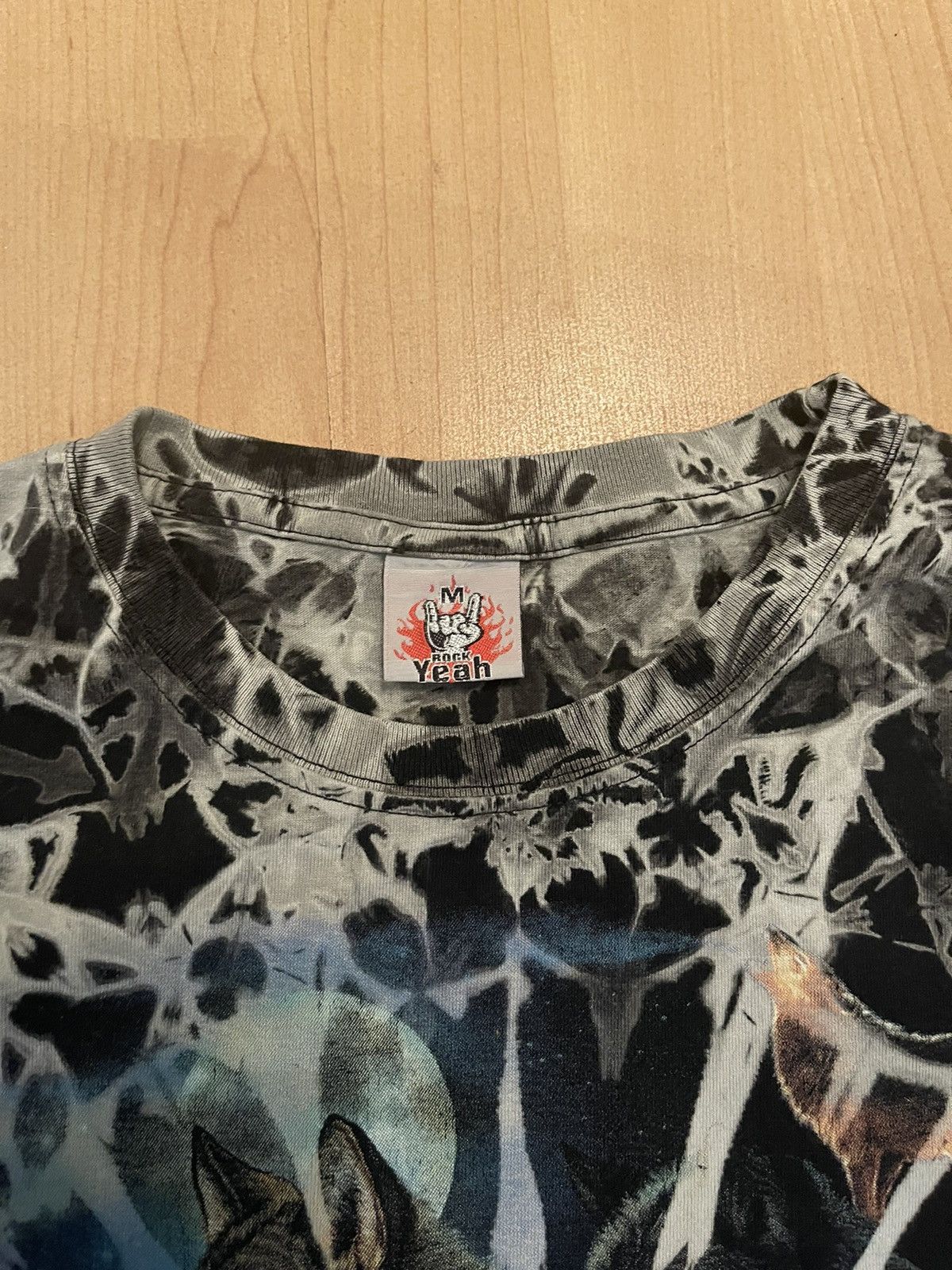 Vintage Vintage 90s Tie dye Wolf t-shirt Size US M / EU 48-50 / 2 - 5 Thumbnail