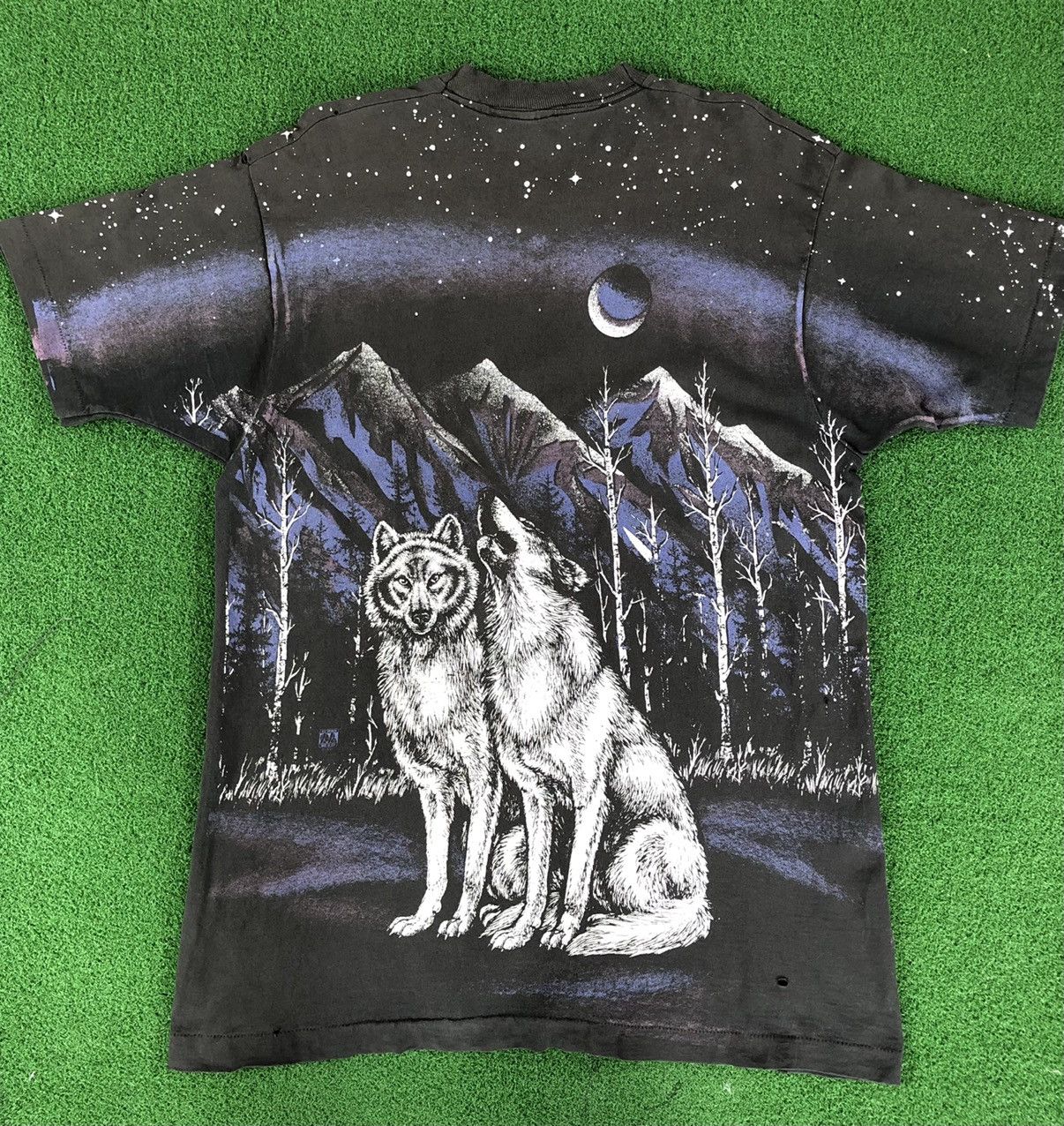 Habitat Rare Distressed Vintage 90s Wolfs in the Mountain Las Vegas Size US XL / EU 56 / 4 - 7 Thumbnail