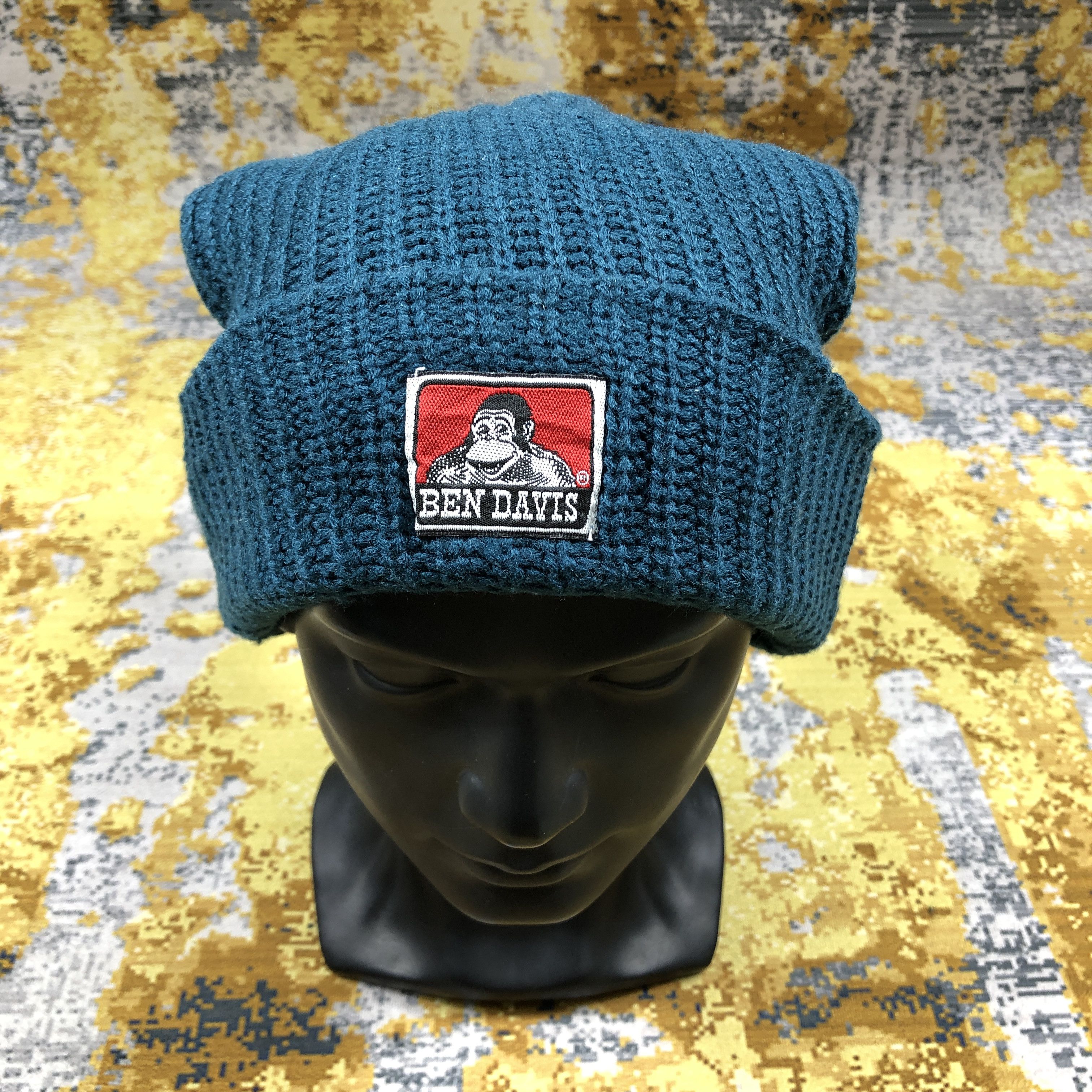 Ben Davis × Vintage Vintage Ben Davis Ribbed Beanie Hat B2130 Size ONE SIZE - 1 Thumbnail