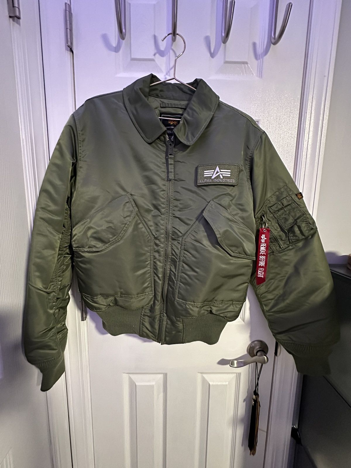 image of Alpha Industries Cwu 45/p Bomber in Green, Men's (Size Small)