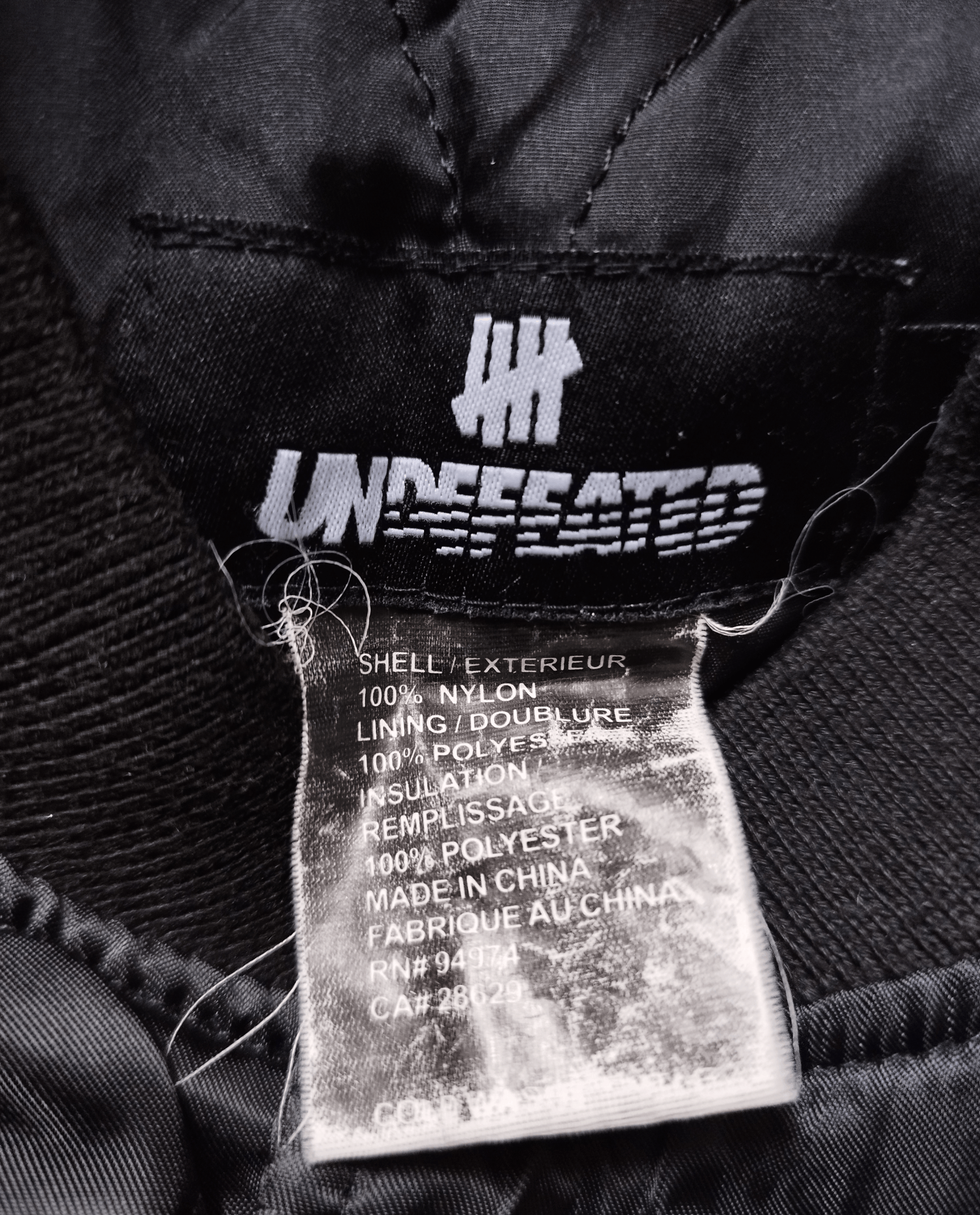 Undefeated Undefeated Skull Thermolite Black Bomber Jacket Size US XL / EU 56 / 4 - 8 Thumbnail