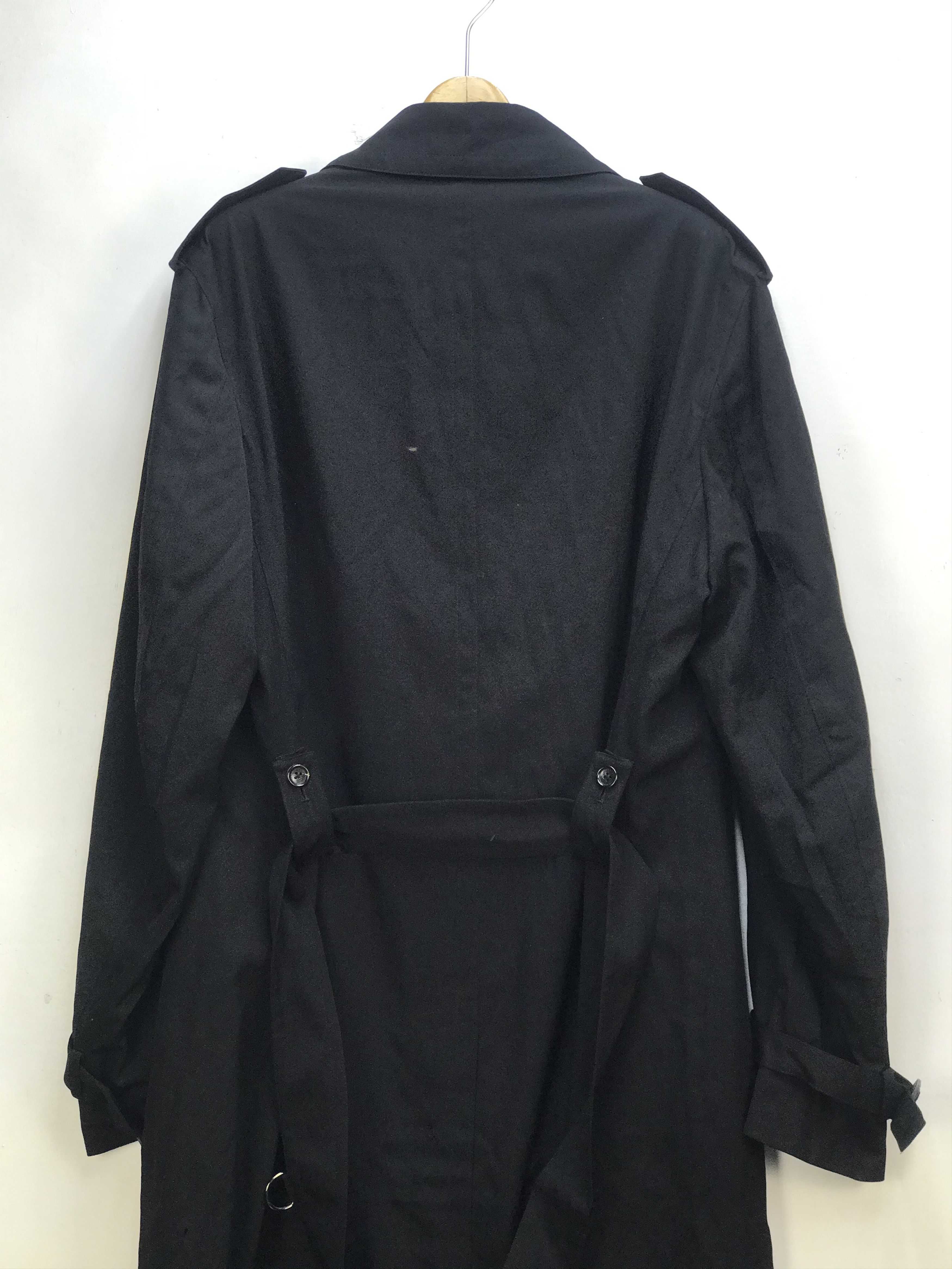 Yohji Yamamoto Yohji Yamamoto Long Belted Trench Overcoat BlackT Size US XL / EU 56 / 4 - 6 Thumbnail