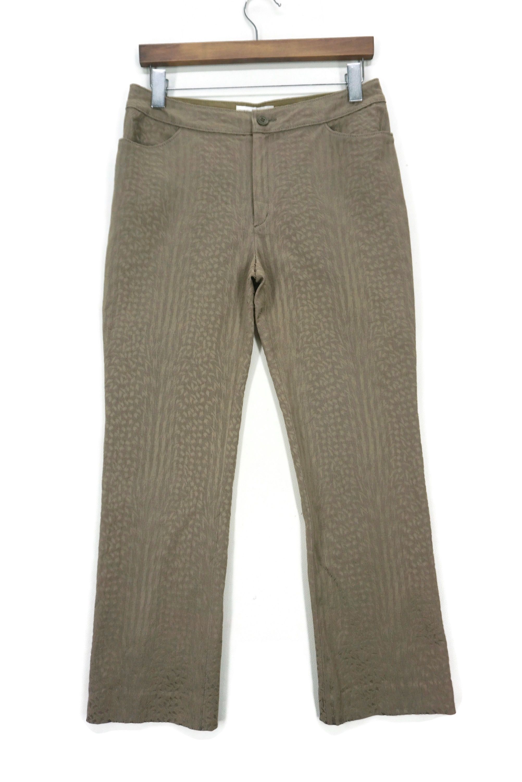 image of Michiko Koshino x Vintage Hiroko Koshino Jacquard Regular Straight Pants Made In Japan in Grey, Wom