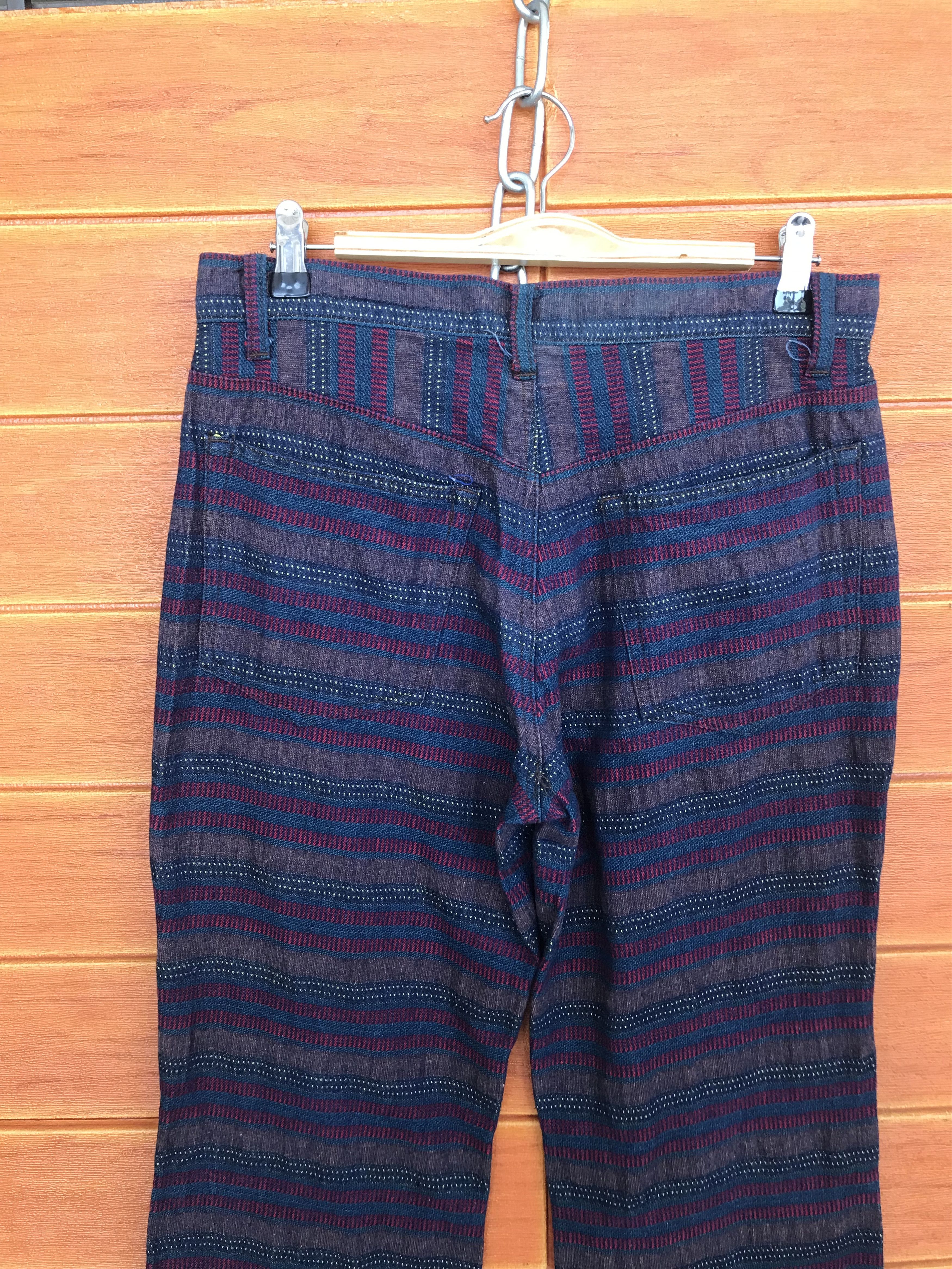 Hysteric Glamour Made In Japan J.SECRET.B Striped Denim Pants Size US 31 - 8 Thumbnail