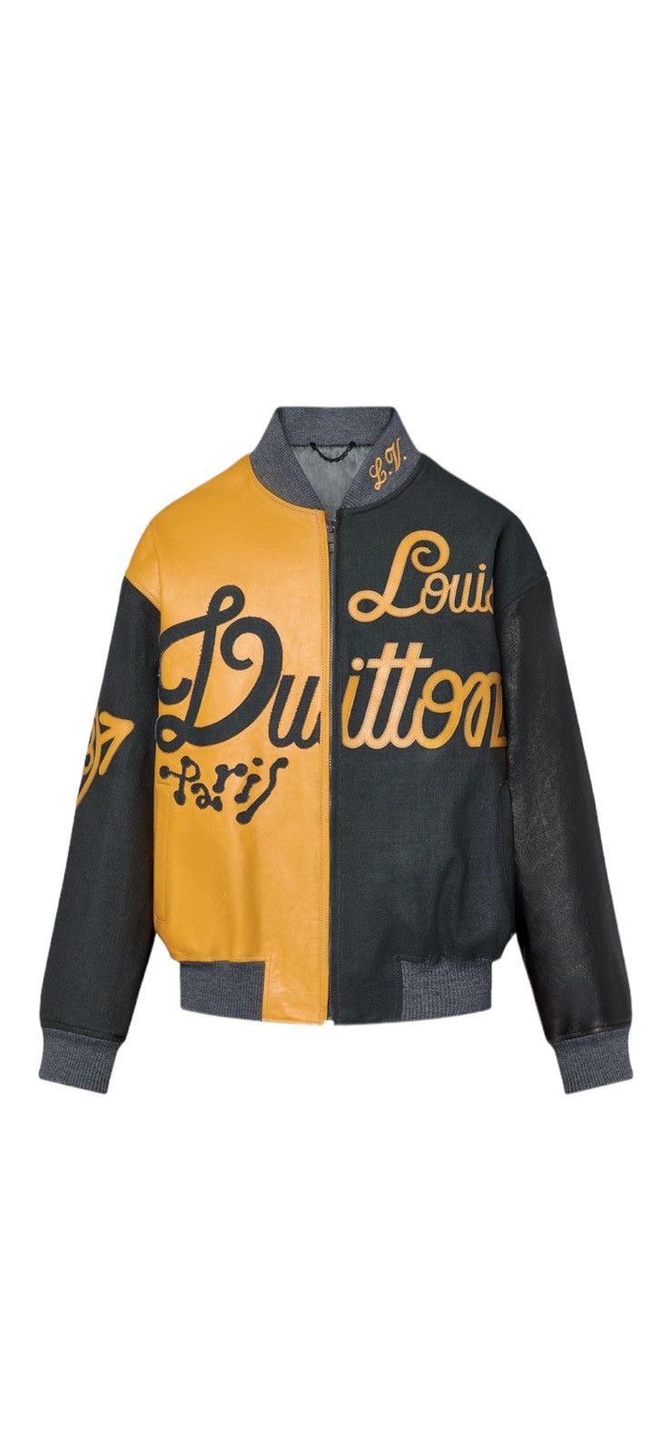 LV Mixed Canvas Leather Bomber