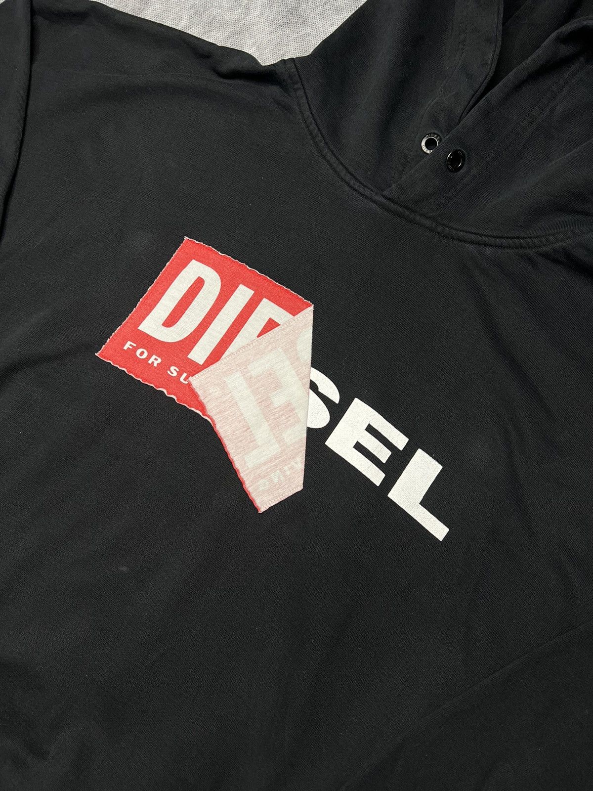 Diesel Diesel Hoodie Black Peeling Label Design Size US M / EU 48-50 / 2 - 2 Thumbnail