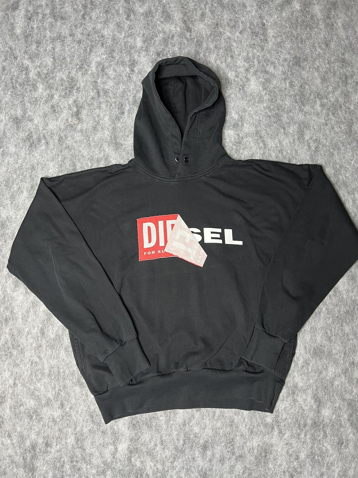 Diesel Diesel Hoodie Black Peeling Label Design Size US M / EU 48-50 / 2 - 1 Thumbnail