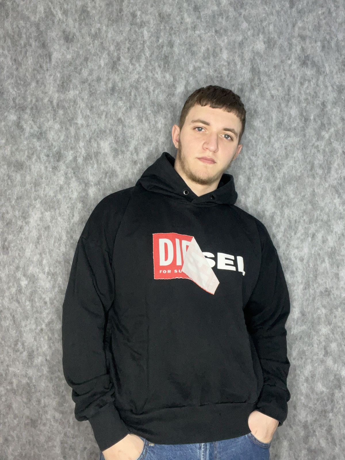 Diesel Diesel Hoodie Black Peeling Label Design Size US M / EU 48-50 / 2 - 8 Thumbnail