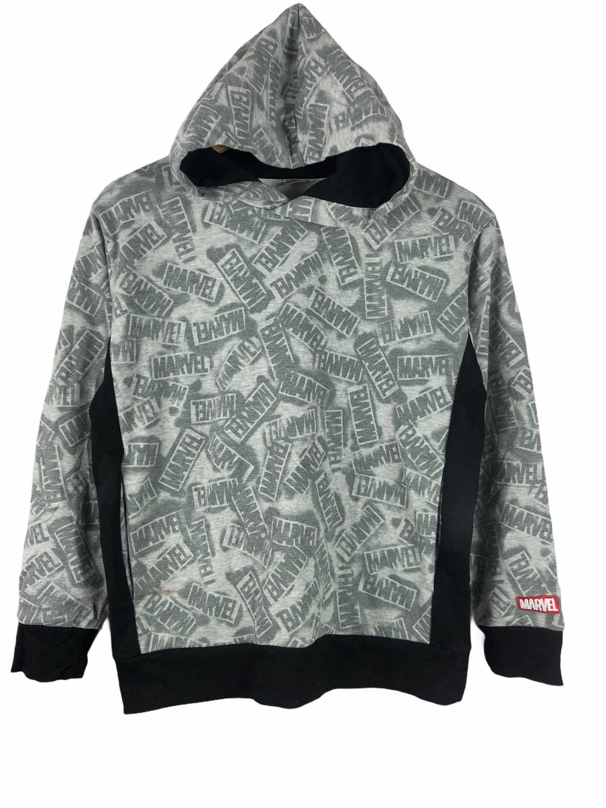 MARVEL GREY FULL PRINTS OVP ZIPPER HOODIES SWEATSHIRT