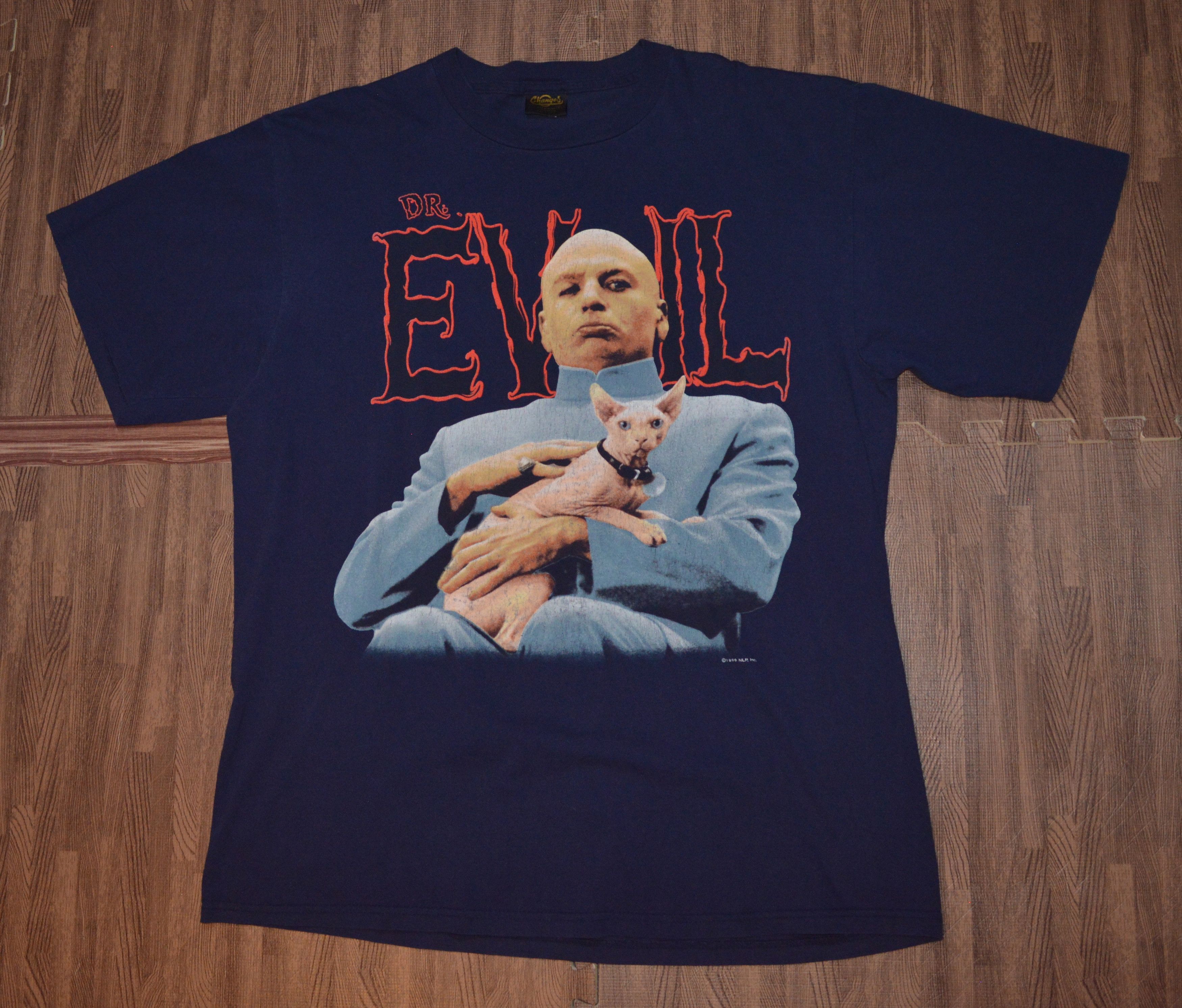 Vintage store Dr. Evil Austin Powers Shirt XL Changes Mr. Bigglesworth