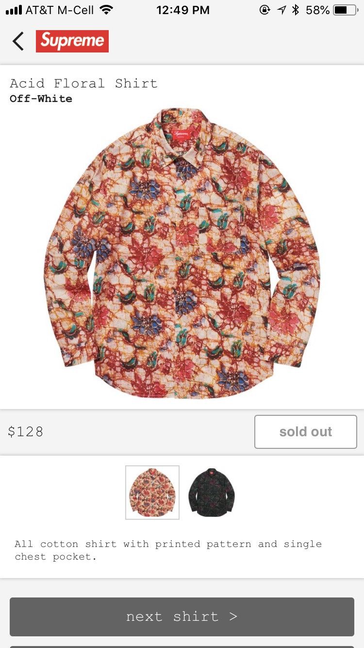 Supreme Acid Floral Shirt | Grailed