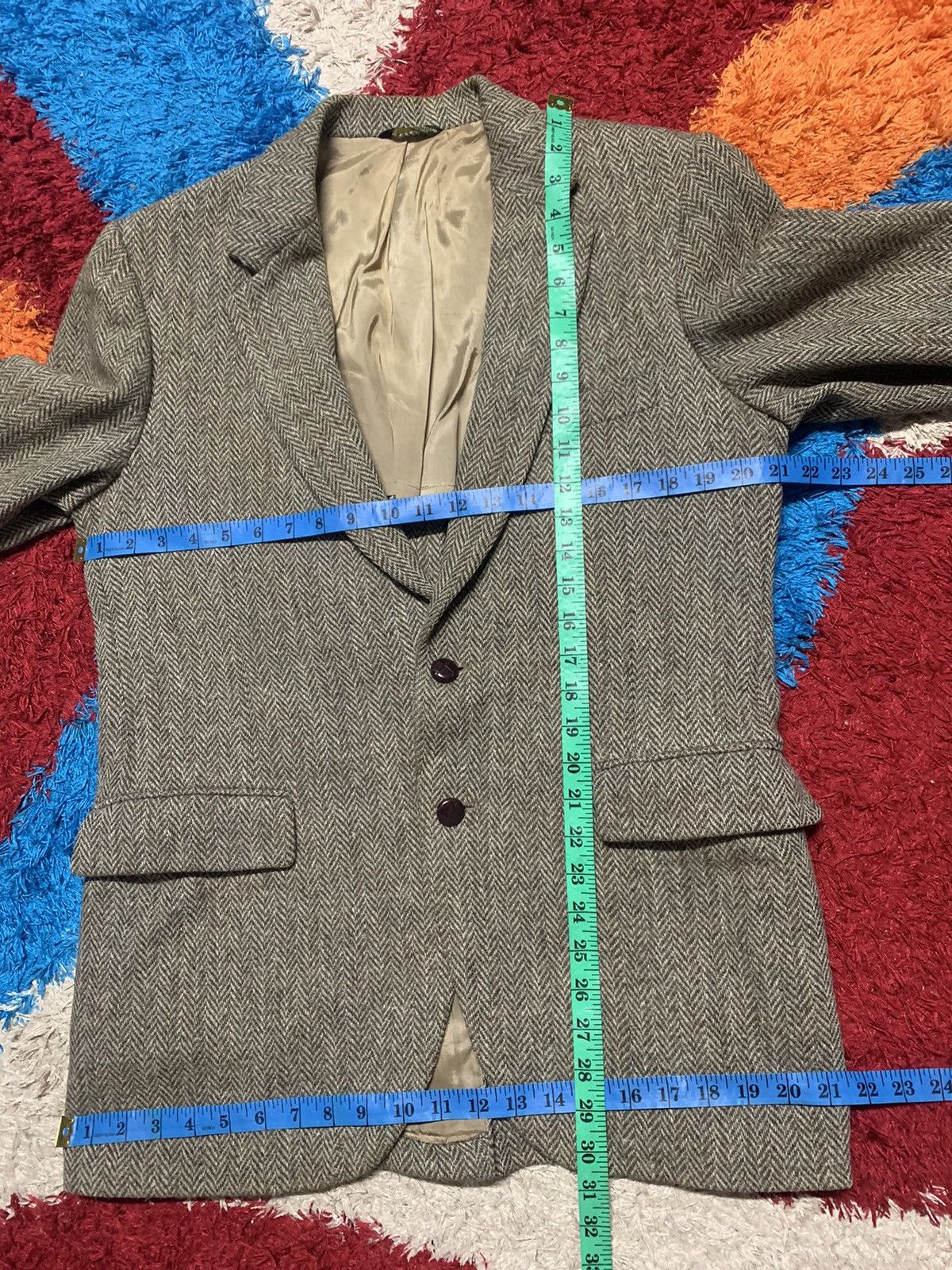 Harris Tweed HARRIS TWEED WOOL CASUAL 3 POCKET COAT Size 38S - 12 Thumbnail